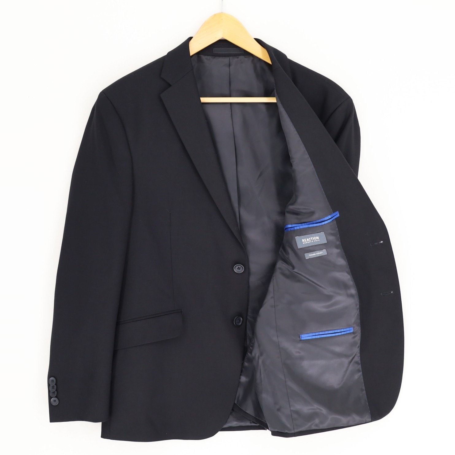 Kenneth Cole Kenneth Cole Men's Black Clooney Slim Fit Blazer Size 42S Size 42S - 4 Thumbnail