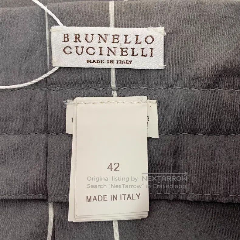 Brunello Cucinelli Brunello Cucinelli Striped sequined cotton irregular casua Size 27" / US 4 / IT 40 - 5 Thumbnail