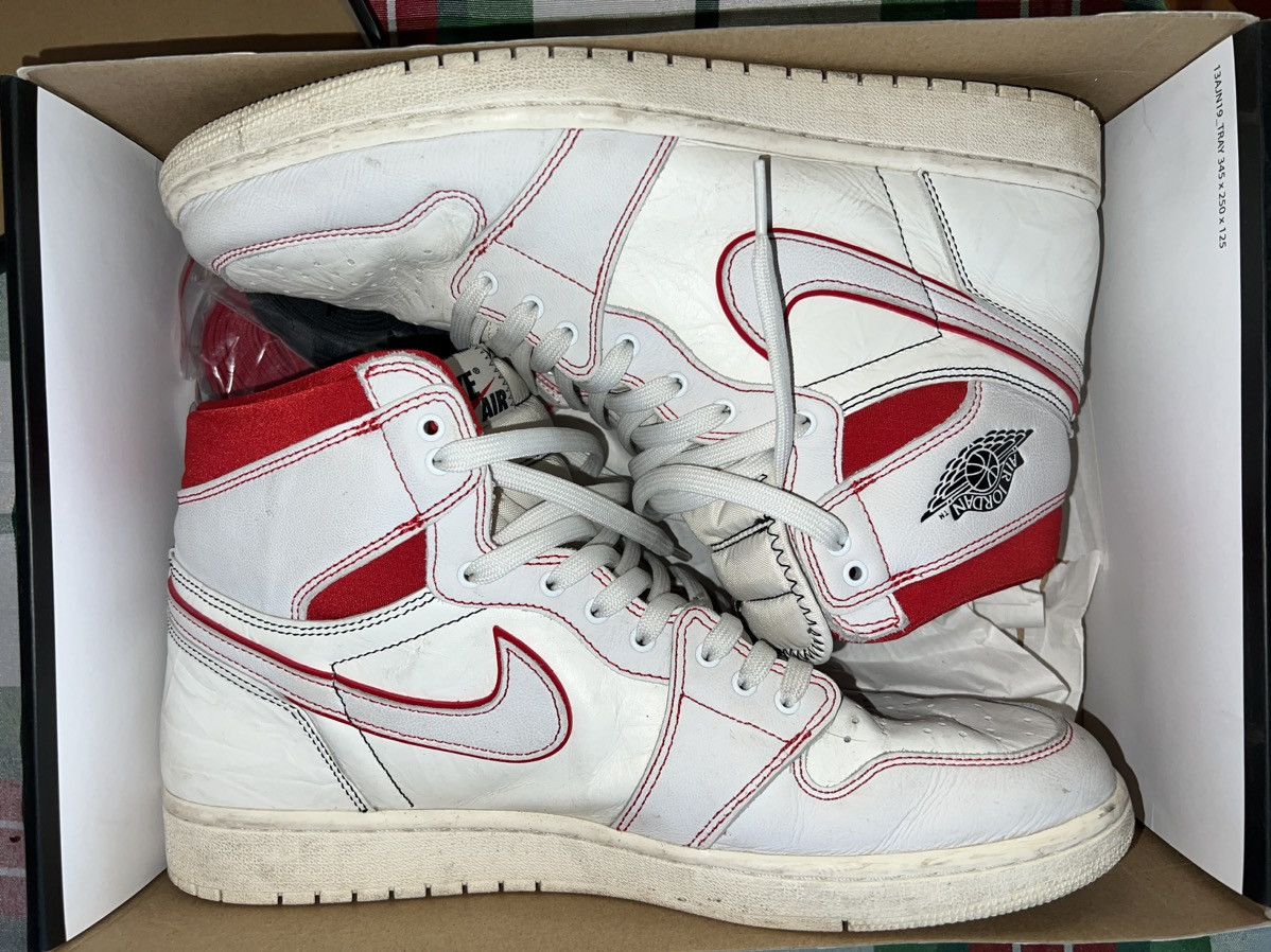 image of Jordan Nike Air Jordan 1 Retro High OG Phantom Shoes in White, Men's (Size 13)
