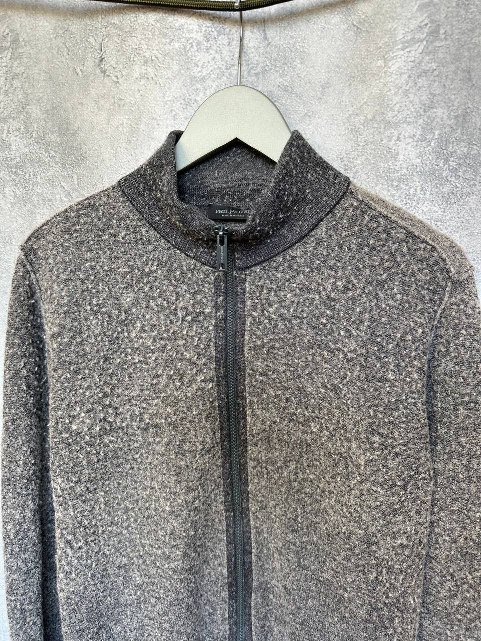 Designer Phil Petter Wool Full Double Zip Sweater Made in Austria Size US L / EU 52-54 / 3 - 5 Thumbnail