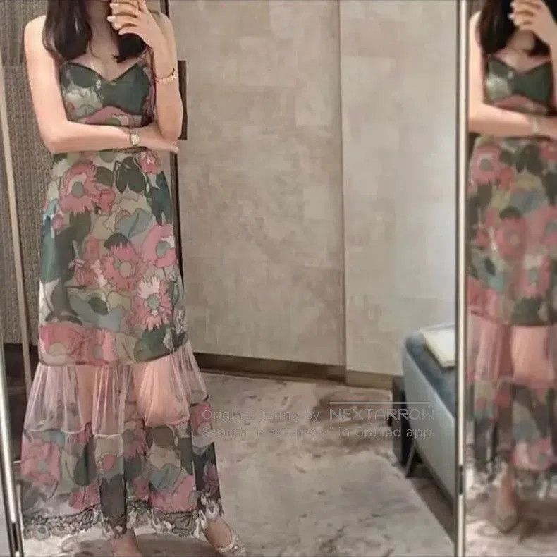 Fendi Fendi Pink Color-blocked Mulberry Silk Printed Strapless D Size XS / US 0-2 / IT 36-38 - 1 Thumbnail