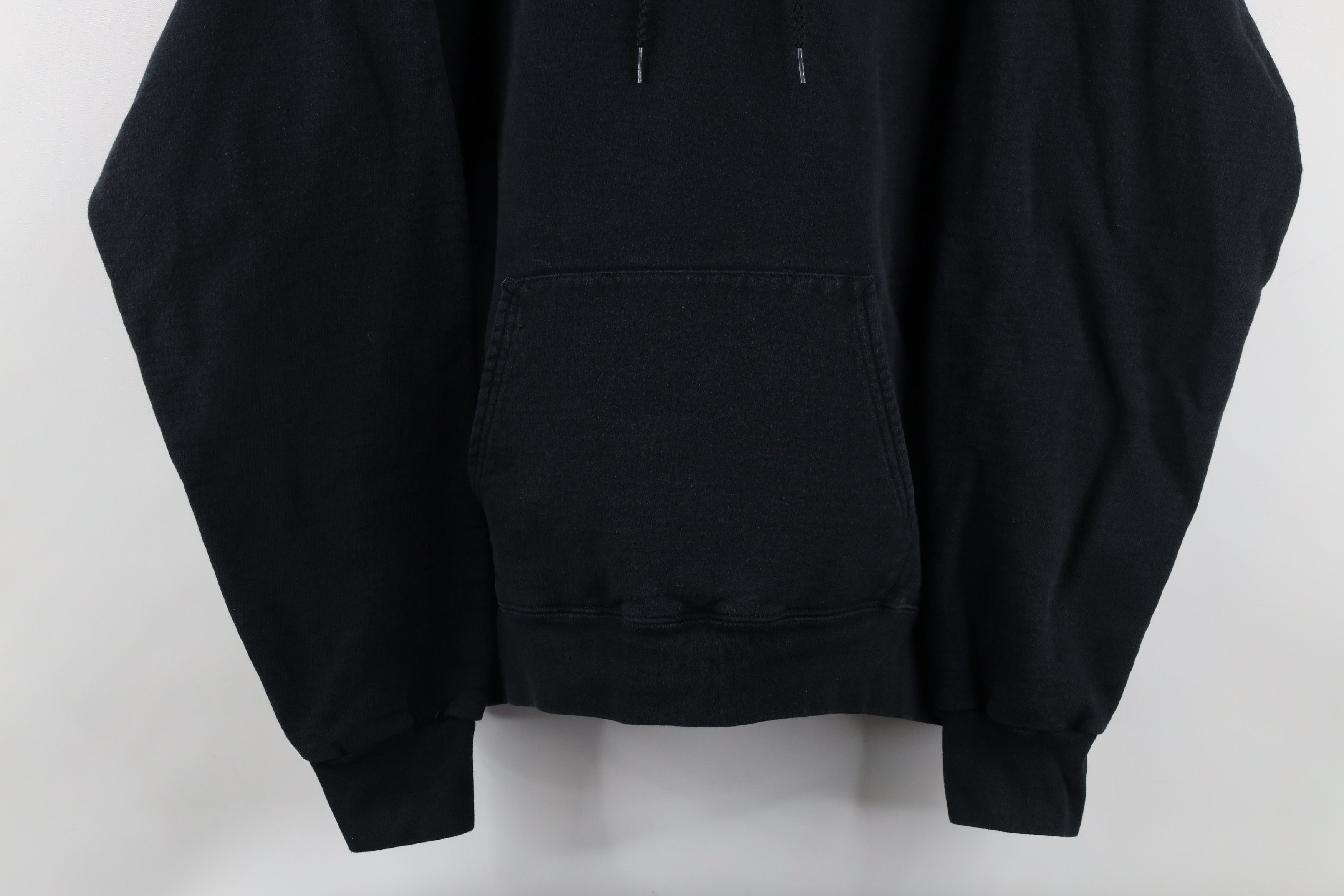 Vintage Vintage 90s Streetwear Heavyweight Hoodie Sweatshirt Black Size US M / EU 48-50 / 2 - 3 Thumbnail