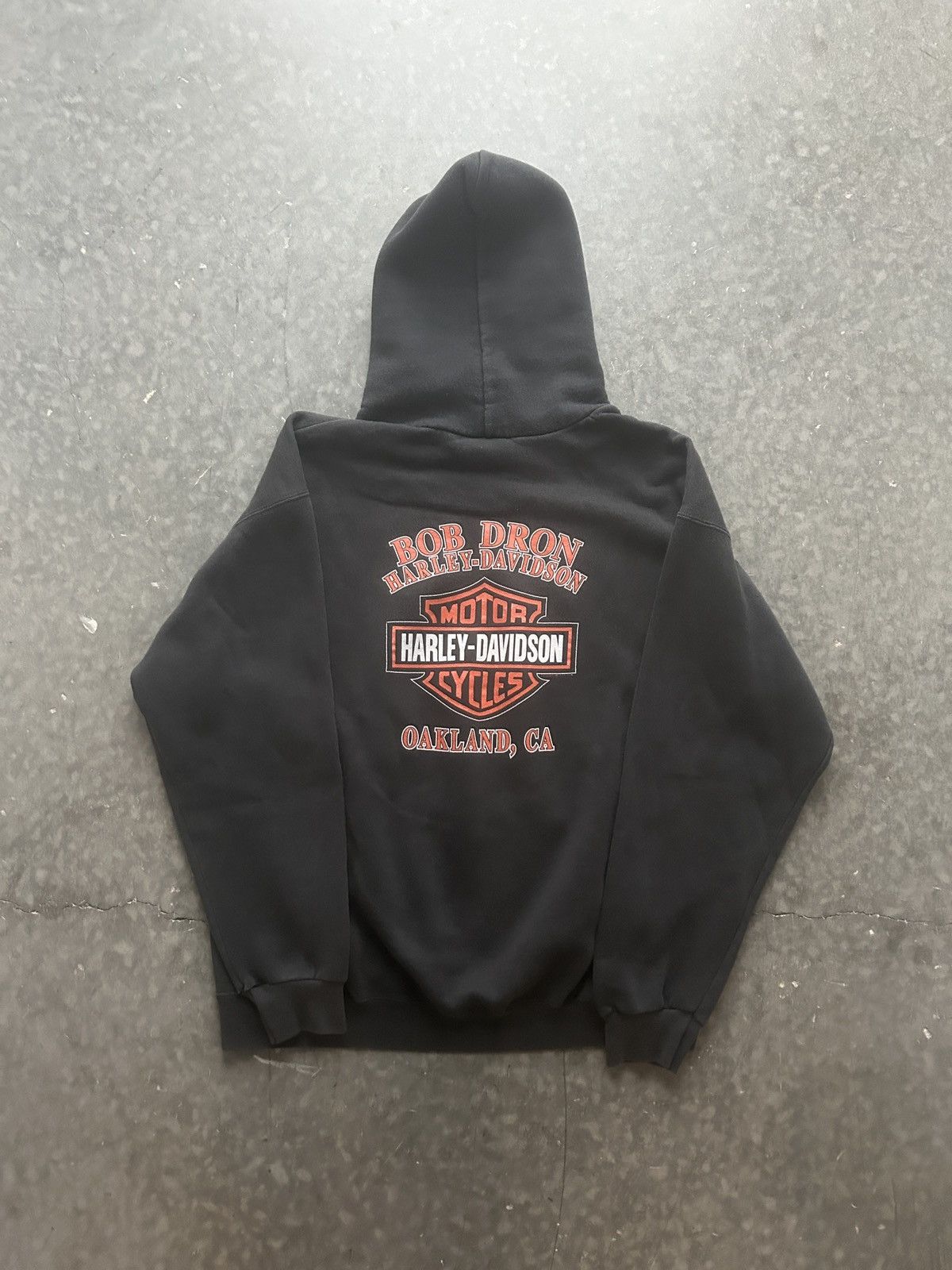 Harley Davidson × Vintage Crazy Vintage Y2K Harley Davidson Flame Sleeve Hoodie Size US L / EU 52-54 / 3 - 8 Thumbnail