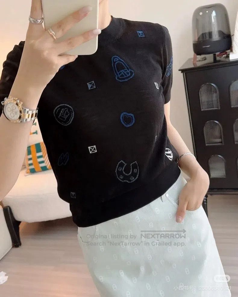 Hermes Hermes 25 Autumn/Winter 'Candy Book Stamp' pattern jacquar Size XS / US 0-2 / IT 36-38 - 5 Thumbnail