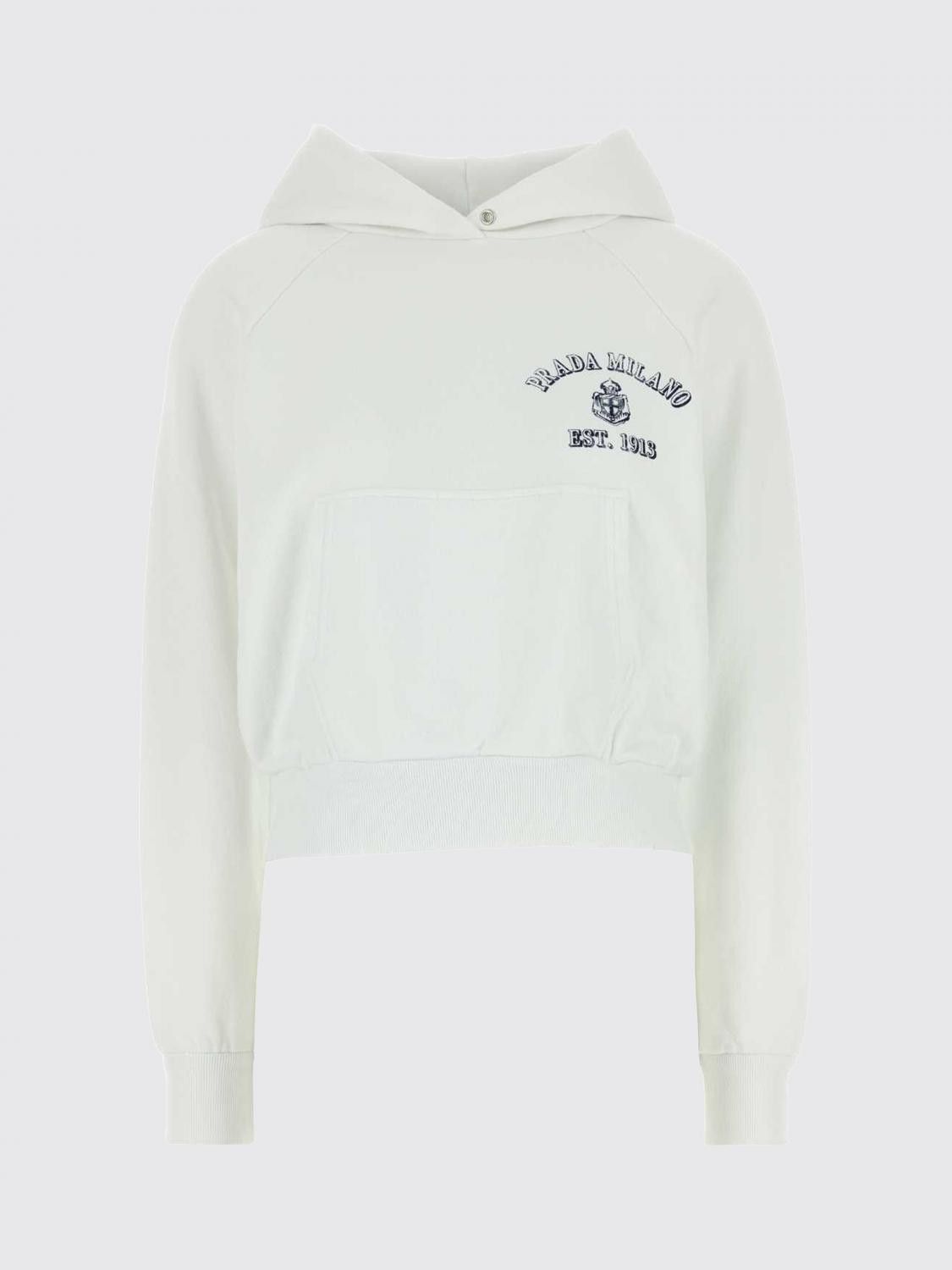 Prada Prada Sweatshirt Woman White Size S / US 4 / IT 40 - 1 Preview