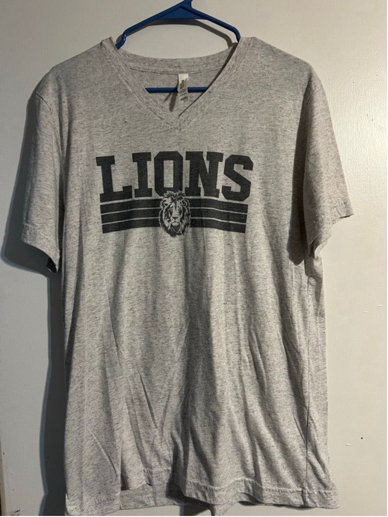 Other Men's Bella+Canvas Grey Black Lions Graphic V-Neck Tee L Size US L / EU 52-54 / 3 - 1 Thumbnail