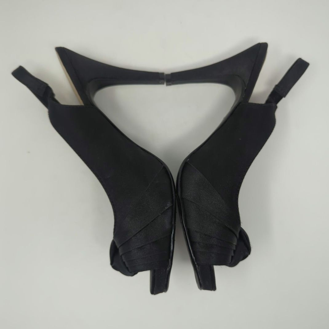 Other Fioni Jeana Black Bow Open Toe Stiletto Pump SlingbackSize 9 Size US 9 / IT 39 - 6 Thumbnail