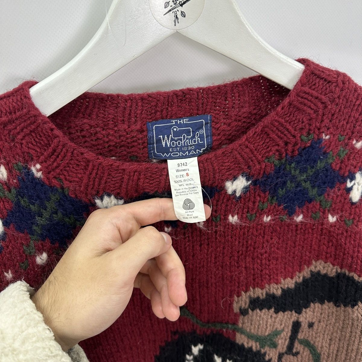 Woolrich Woolen Mills Vintage 90s Woolrich Woman knitted sweater Dogs Cute y2k og Size S / US 4 / IT 40 - 5 Thumbnail