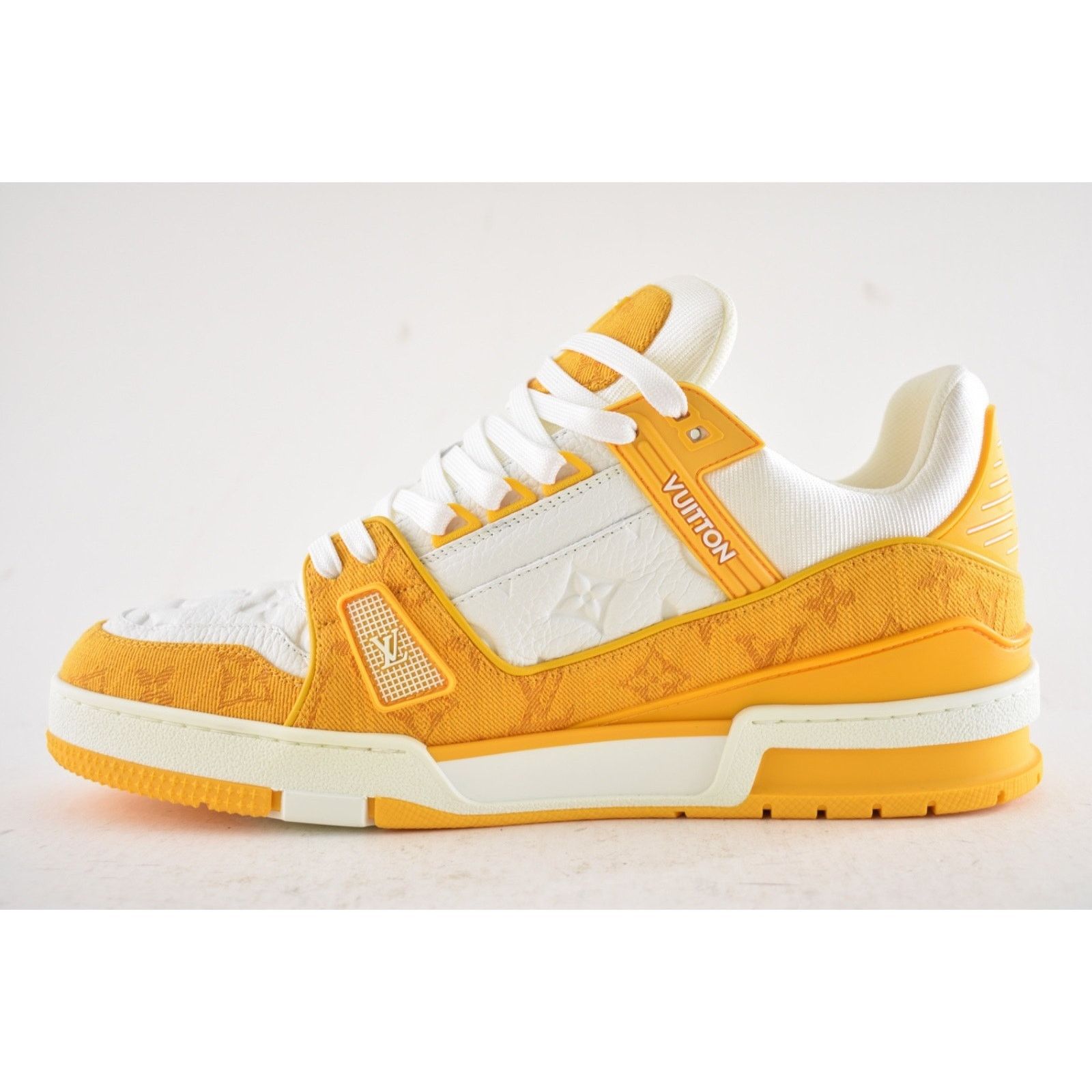 Louis Vuitton Louis Vuitton Yellow Denim White Empreinte Low Top Trainer Size US 9 / EU 42 - 12 Thumbnail