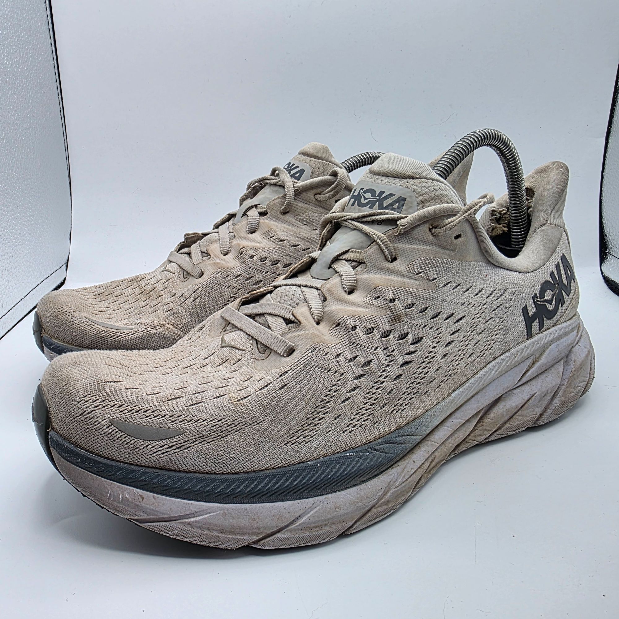 Hoka Hoka One One Clifton 8 Mens Size 12.5 White Athletic Shoes R Size US 12.5 / EU 45-46 - 4 Thumbnail