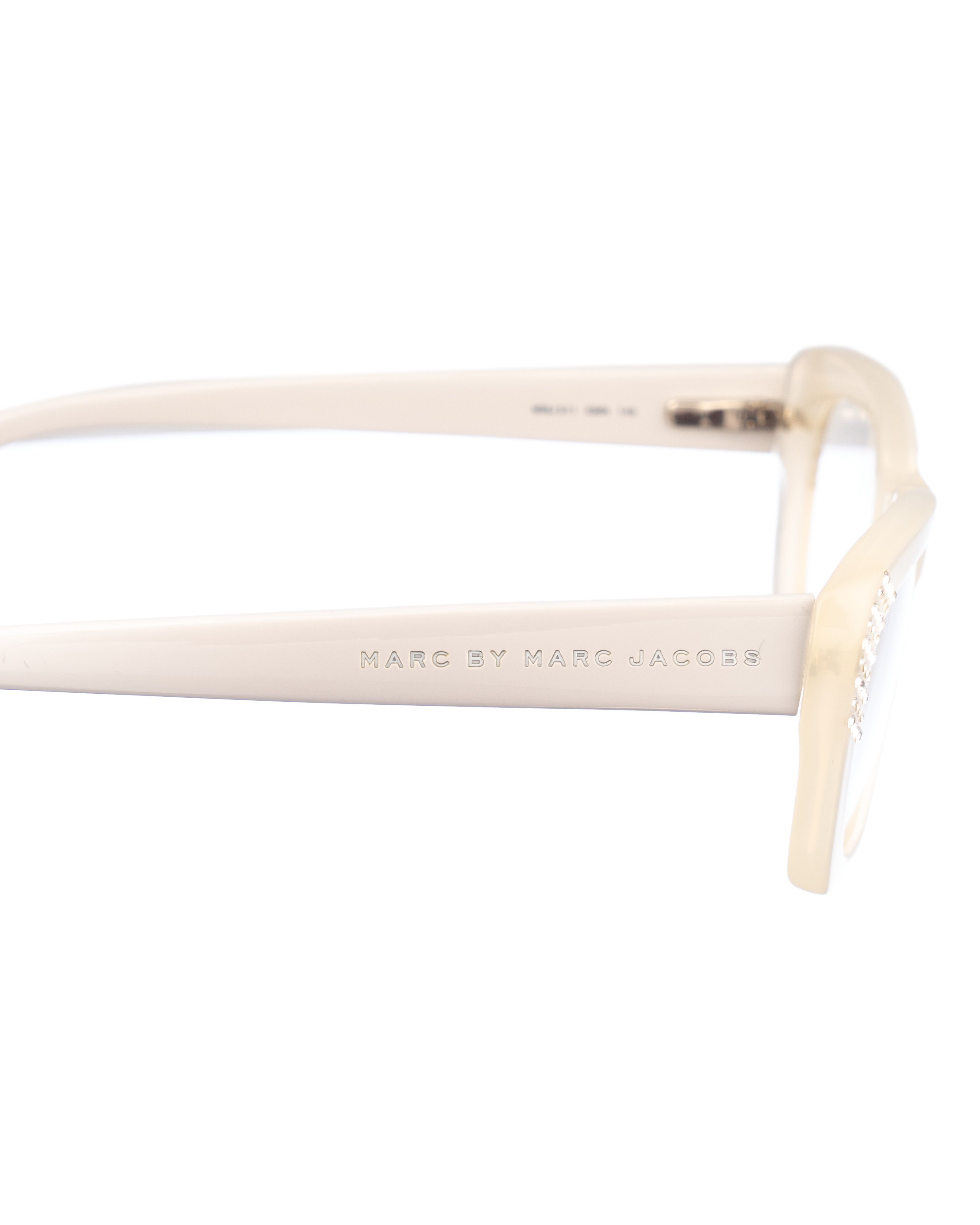 Marc by Marc Jacobs Marc by Marc Jacobs 00s White Transparent Cat-Eye Glasses Size ONE SIZE - 3 Thumbnail