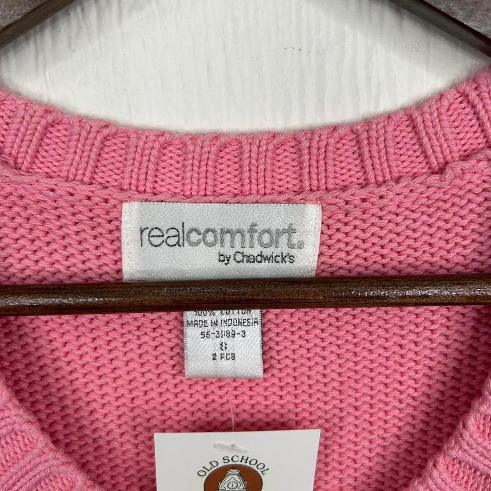 Other Vintage 90's Pink Chunky Knit Short Sleeve Sweater Small Size S / US 4 / IT 40 - 4 Thumbnail