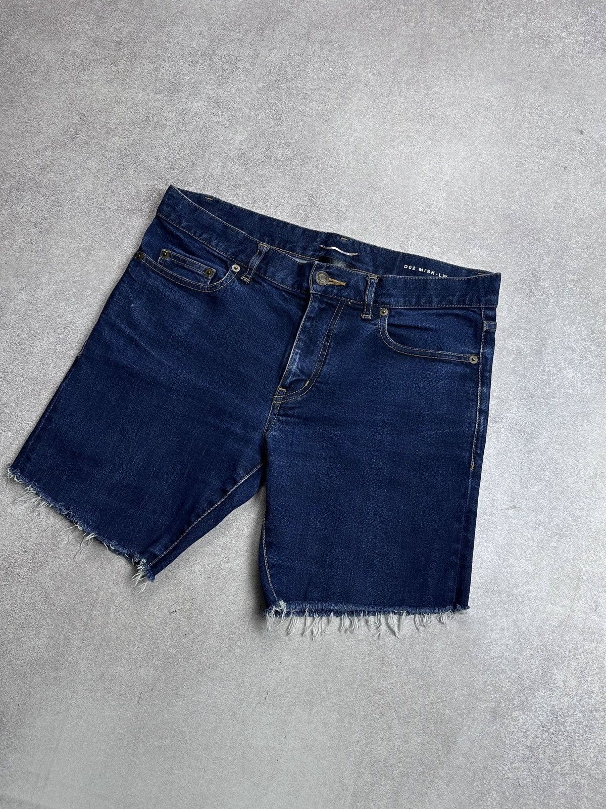 Saint Laurent Paris Vintage YSL Saint Laurent Blue Denim Shorts Rare 31 Size US 31 - 3 Thumbnail