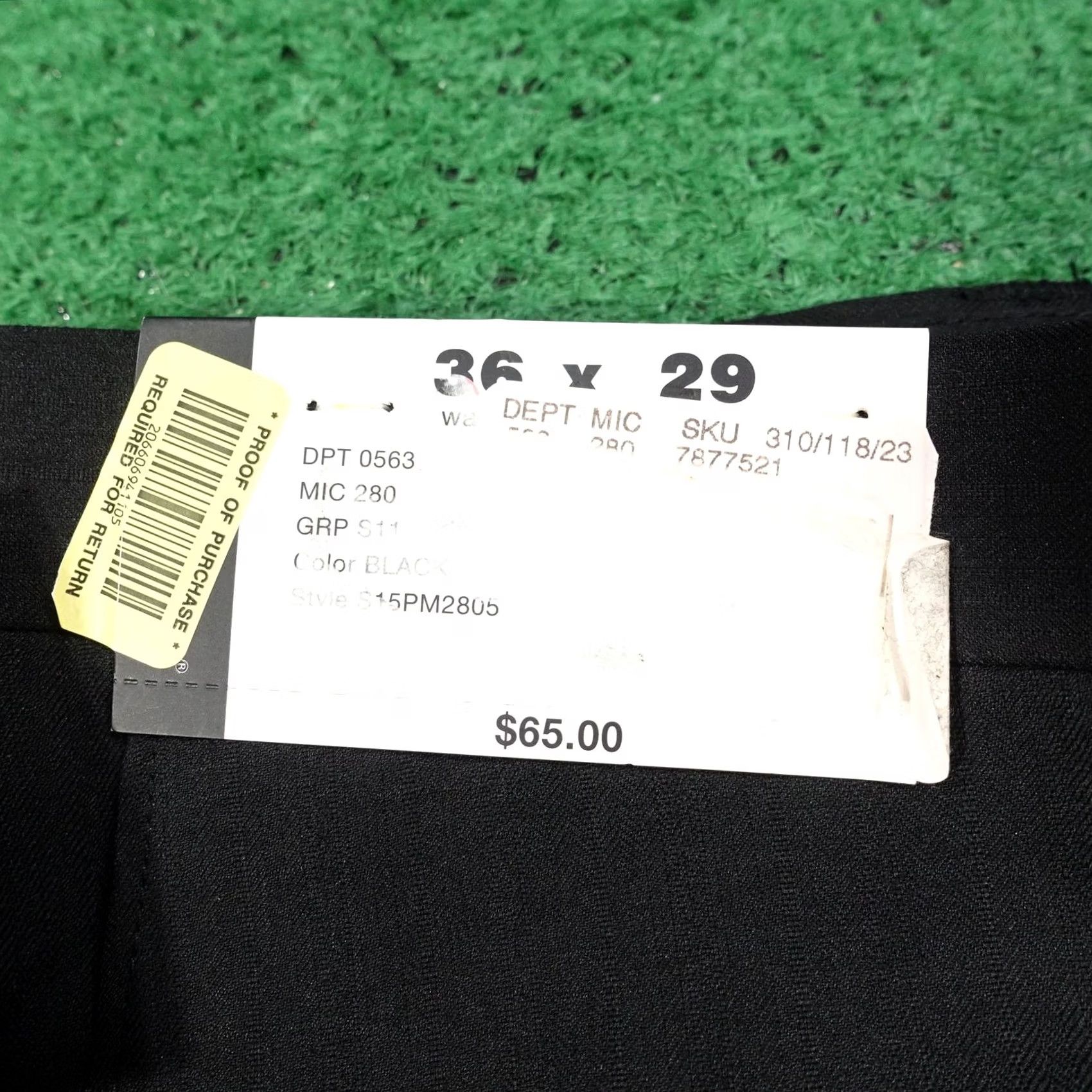 Murano Murano Pants Mens 36x29 Black Torino Dress Pants Flat Front Size US 36 / EU 52 - 3 Thumbnail