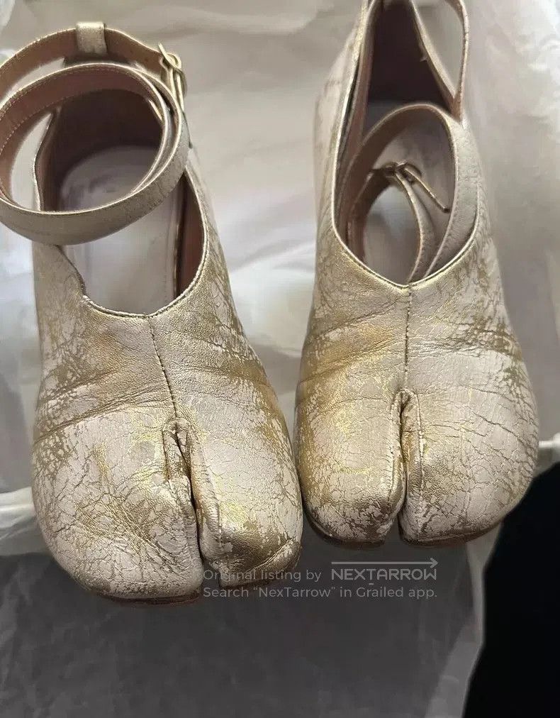 Maison Margiela Maison Margiela Tabi Heels Rare Gold Foil. Size US 7 / IT 37 - 2 Thumbnail