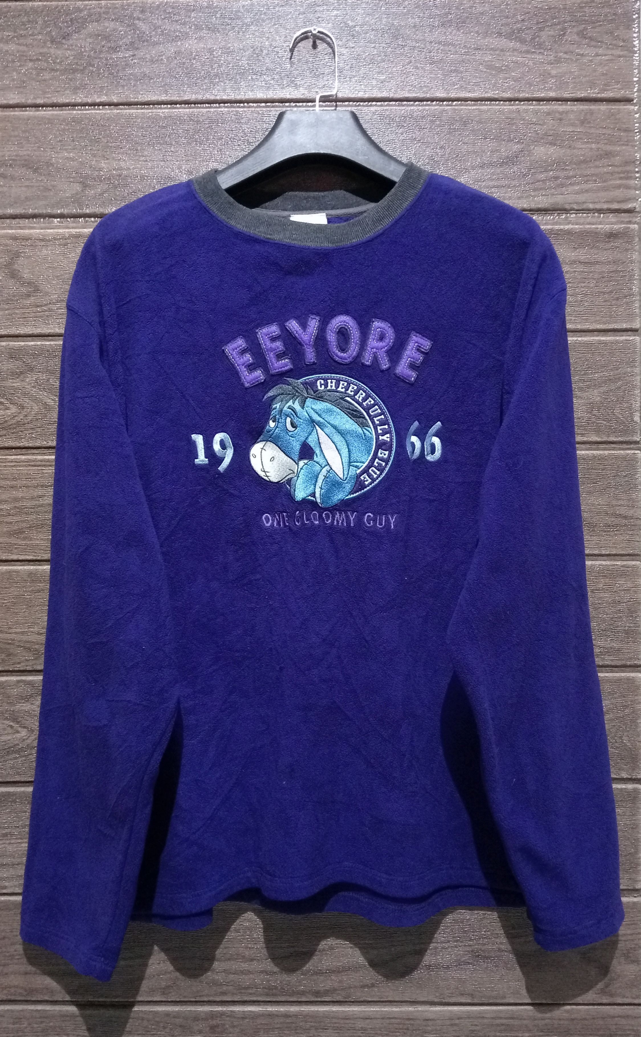Cartoon Network Vintage 90s Disney Store Eeyore Fleece Embroidery Sweatshirt Size US XL / EU 56 / 4 - 1 Thumbnail