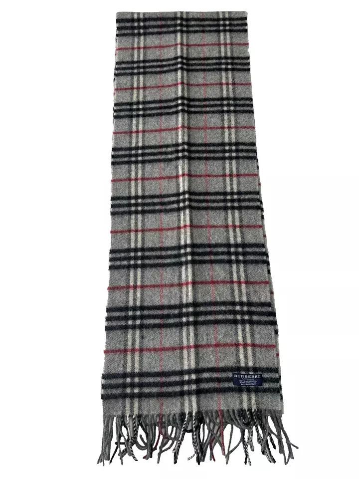 Burberry Burberry Classic Check Grey 100% Lambswool Unisex Scarf Size ONE SIZE - 3 Thumbnail