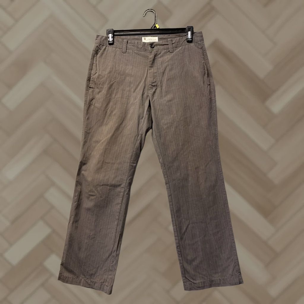 Gap Gap Mens 32x30 Bronze Chino Pants Slim Flat Front Tapered Leg Casual/Business - Cotton Spandex Pocket Zip 30 in Inseam Regular Size US 32 / EU 48 - 1 Thumbnail