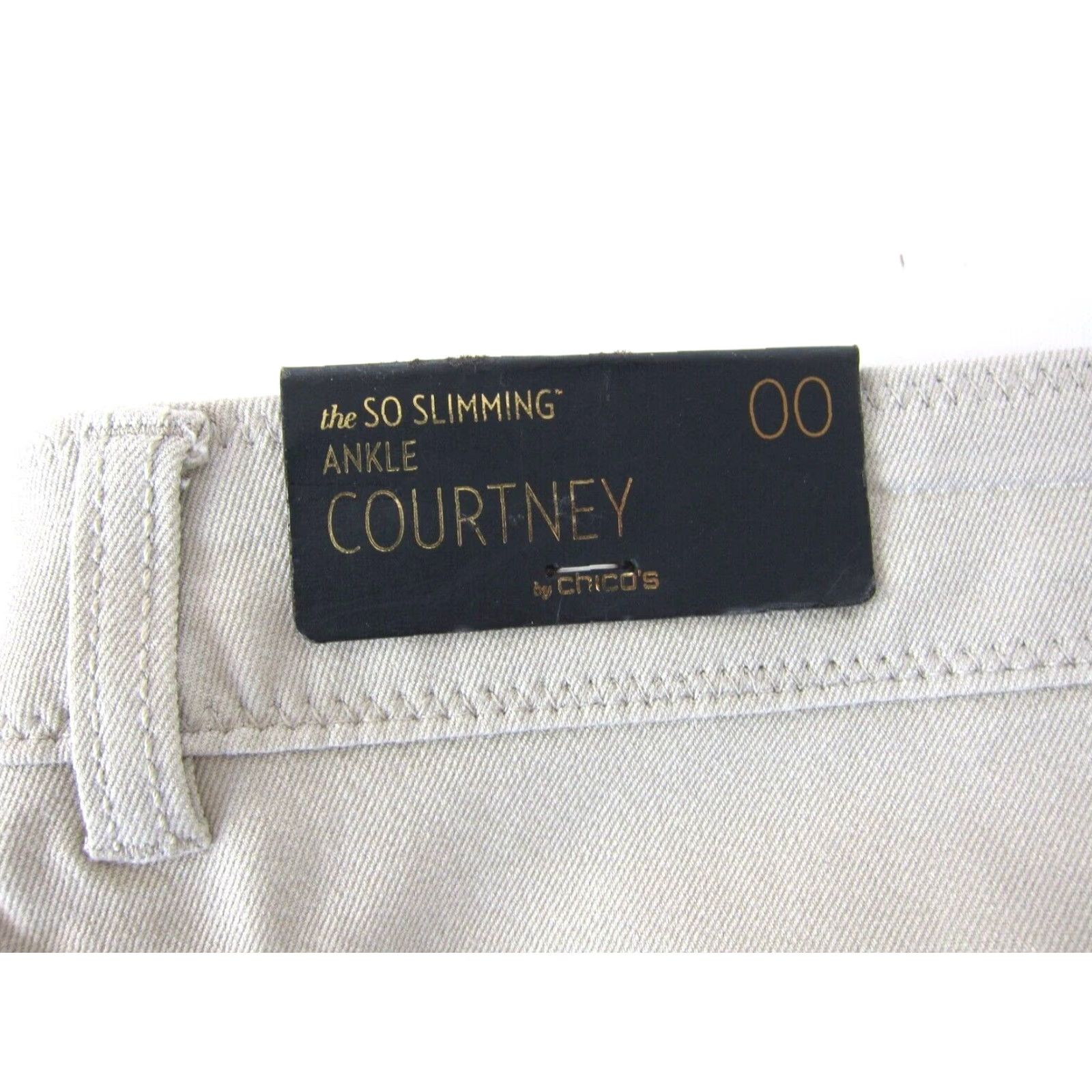 Vintage VINTAGE Chico's Beige Palamino Courtney Stretch So Slimming Control Ankle Pant 00/XS Size 26" / US 2 / IT 38 - 4 Thumbnail