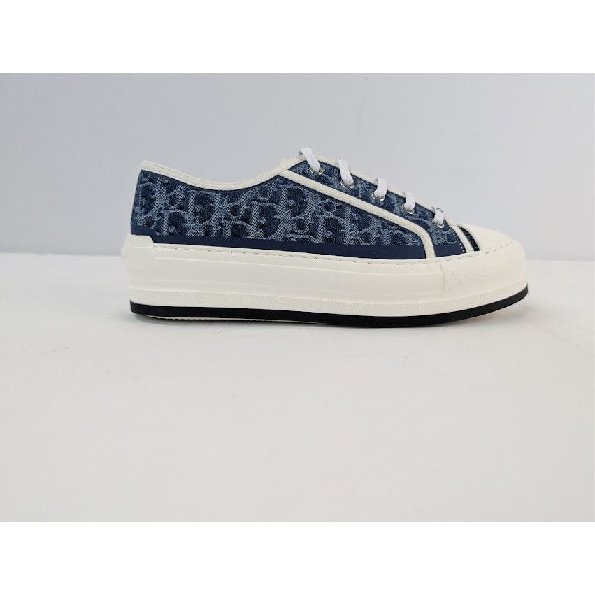 Dior o1rshd1 Walk'n'Dior Platform Sneaker Blue Stonewashed Effect Size US 11 / IT 41 - 4 Thumbnail