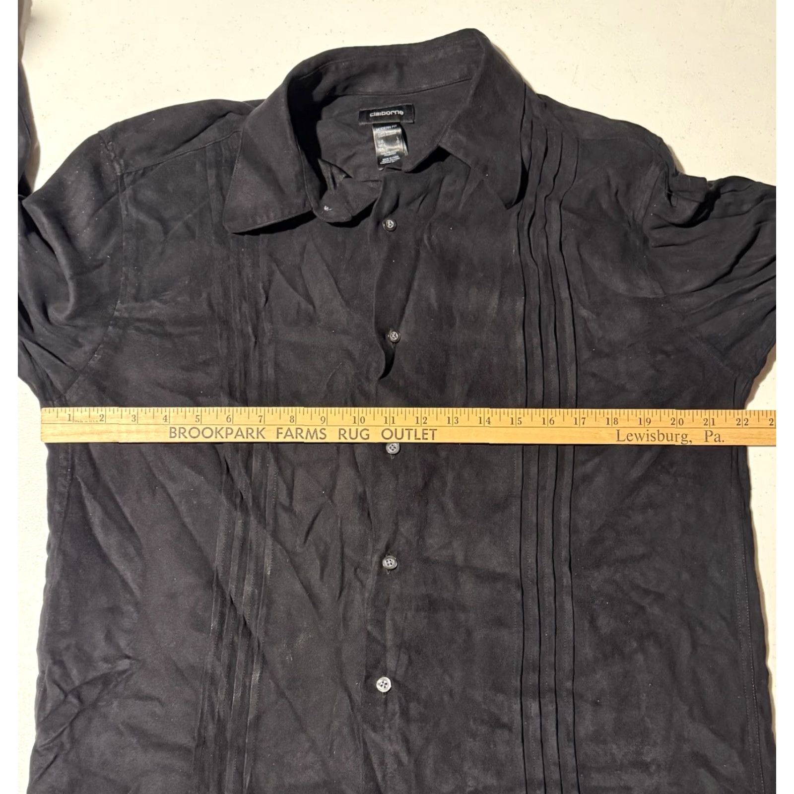 Liz Claiborne Liz Claiborne Blouse Womens Large Pintuck Dark Academia Goth Office Preppy 2010s Size L / US 10 / IT 46 - 4 Thumbnail