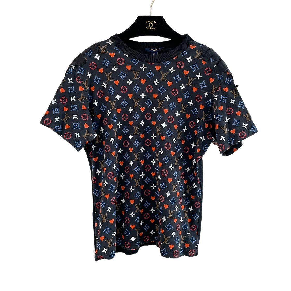 Louis Vuitton Louis Vuitton Black Monogram Print T-Shirt With