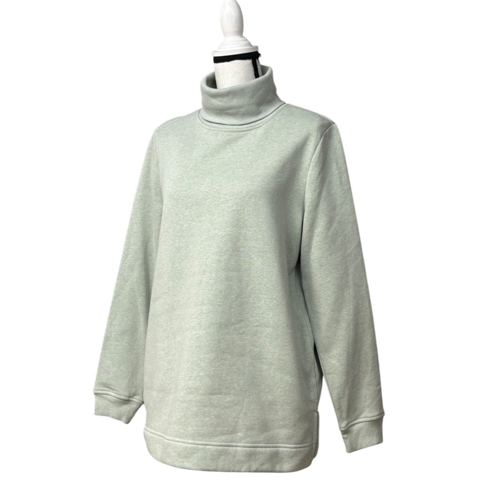 Other Karen Scott Women's Luxesoft Turtleneck Top, Aqua Chill Heat Size M / US 6-8 / IT 42-44 - 3 Thumbnail