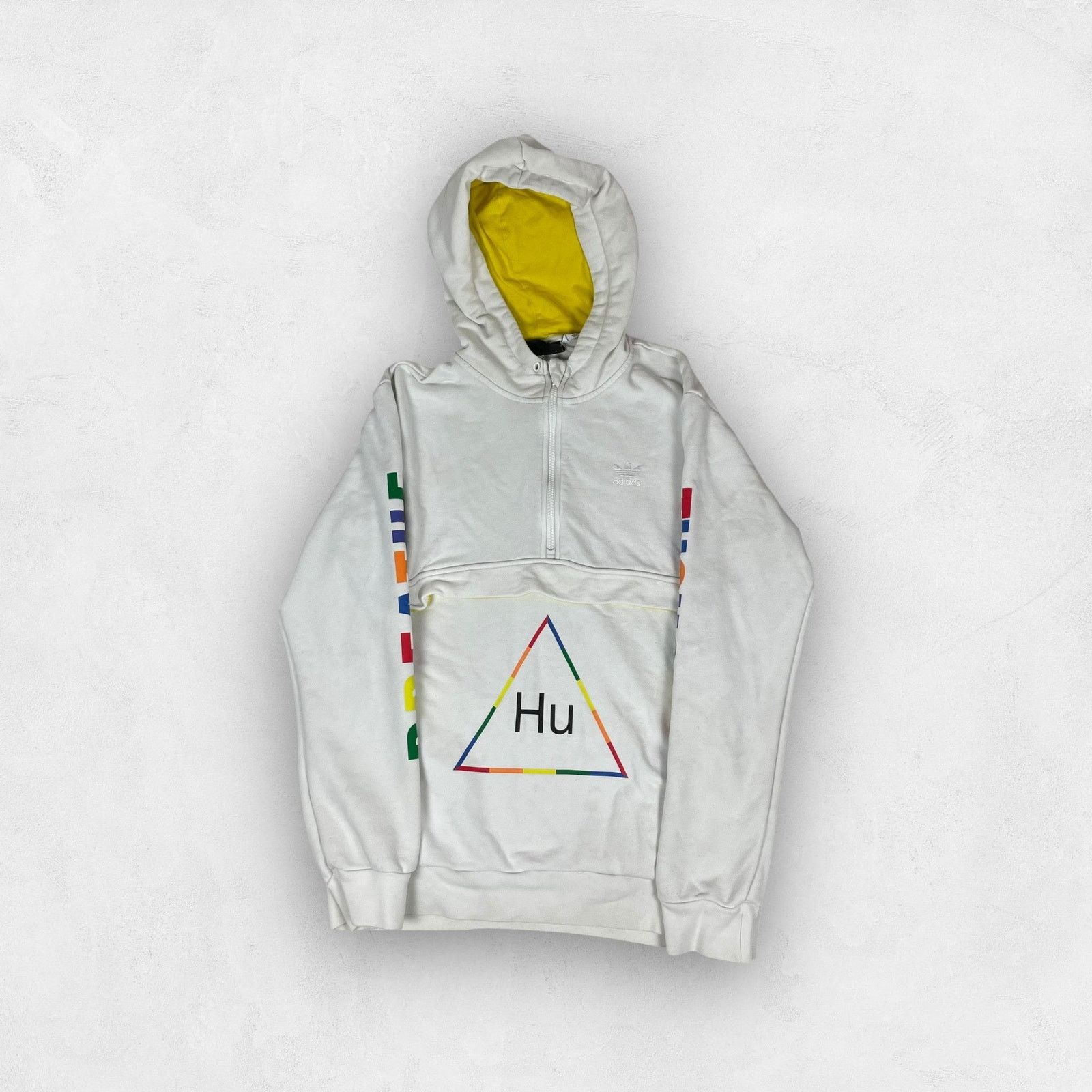 Adidas Adidas Pharrell Williams Mens White Quarter Zip Hoodie Small Size US S / EU 44-46 / 1 - 1 Thumbnail
