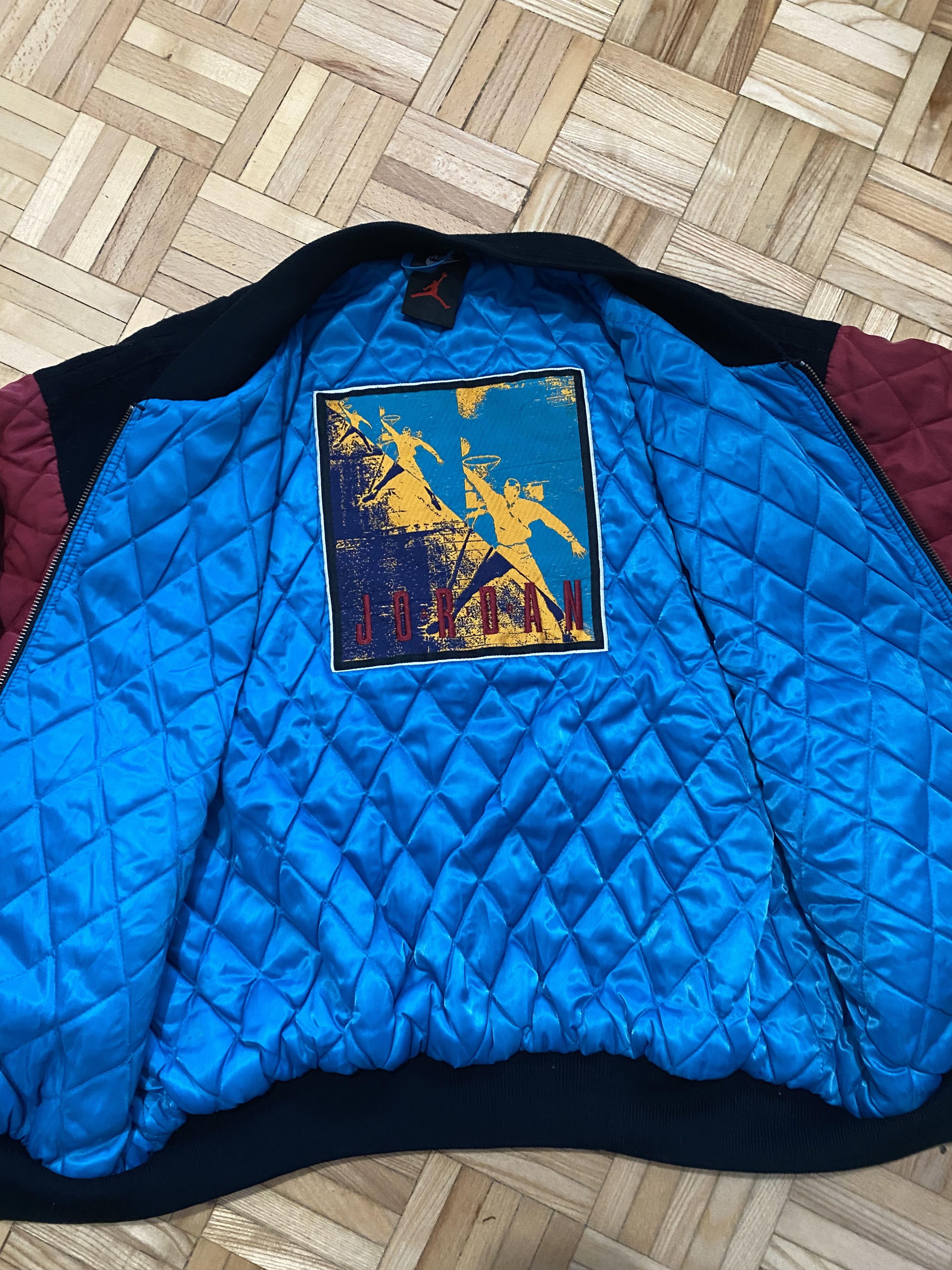 Nike Vintage 90s Jordan Nike wool bomber Size US M / EU 48-50 / 2 - 4 Thumbnail