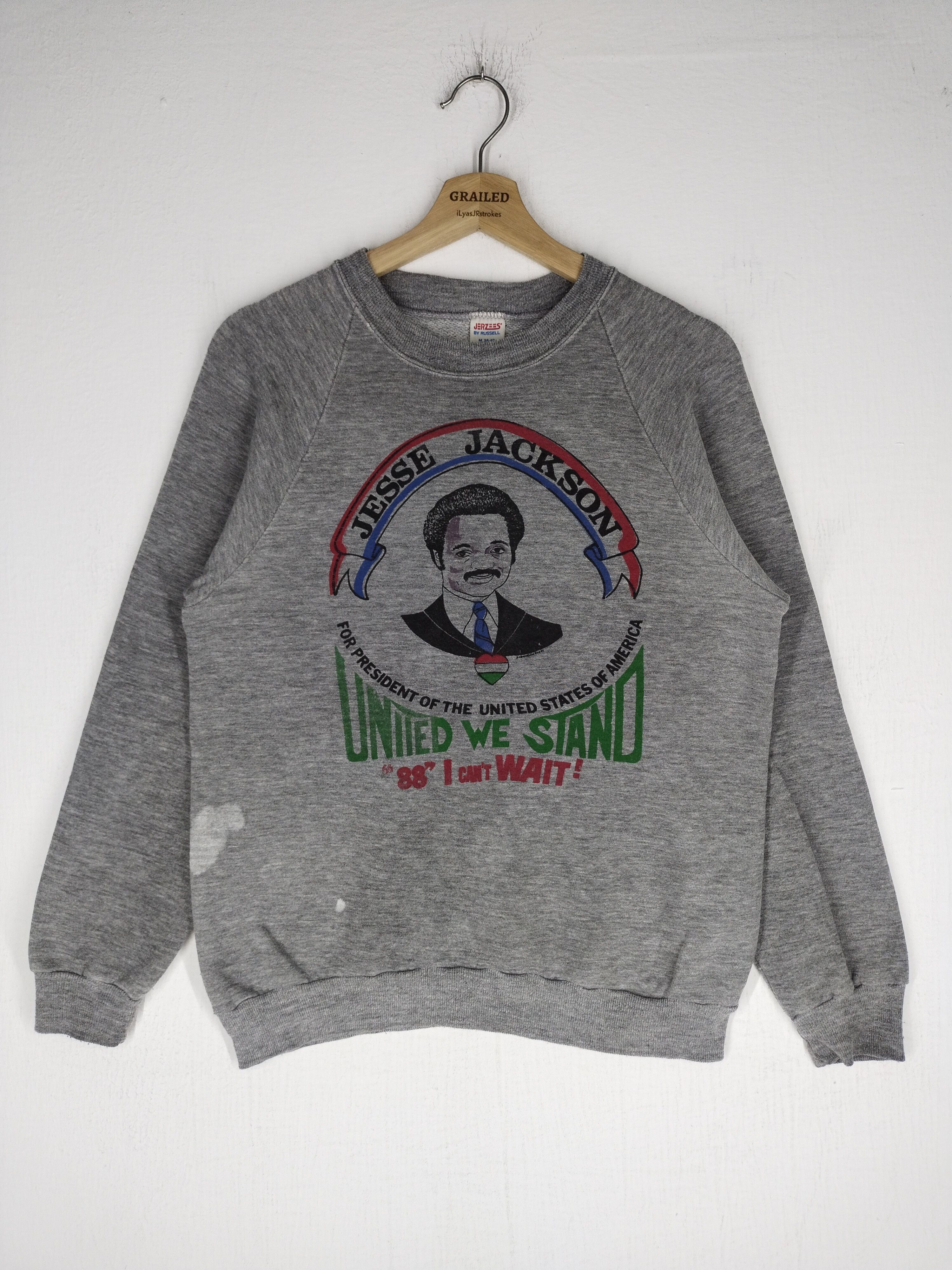 image of Presidents x Vintage VTG Jesse Jackson President Of The Usa Sweatshirt, Men's (Size Medium)