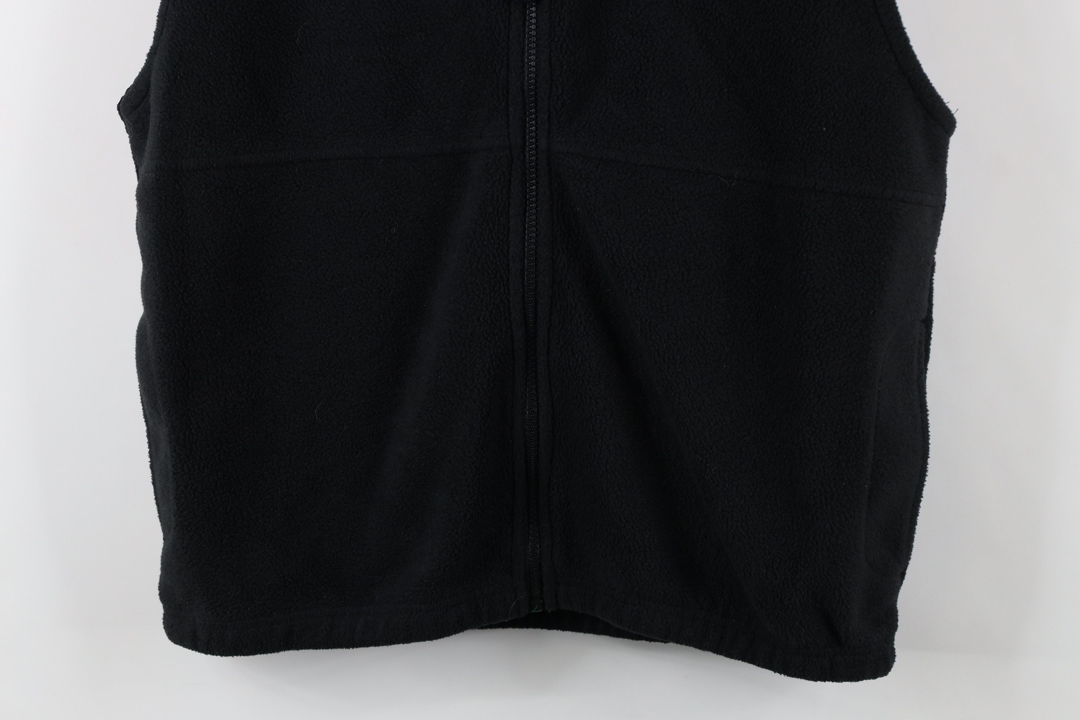 Vintage Vintage 90s University Full Zip Fleece Vest Jacket Black Size US M / EU 48-50 / 2 - 3 Thumbnail