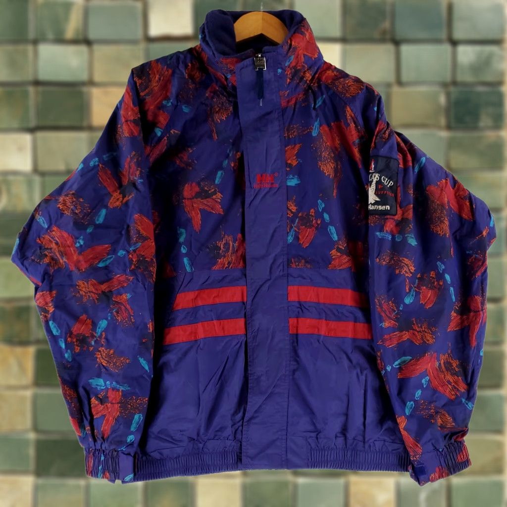Helly Hansen VINTAGE Helly Hansen Sailing Jacket Purple Hooded Womens 2XL/XXL NylON 90s Americas Cup Size XXL / US 16-18 / IT 52-54 - 1 Thumbnail