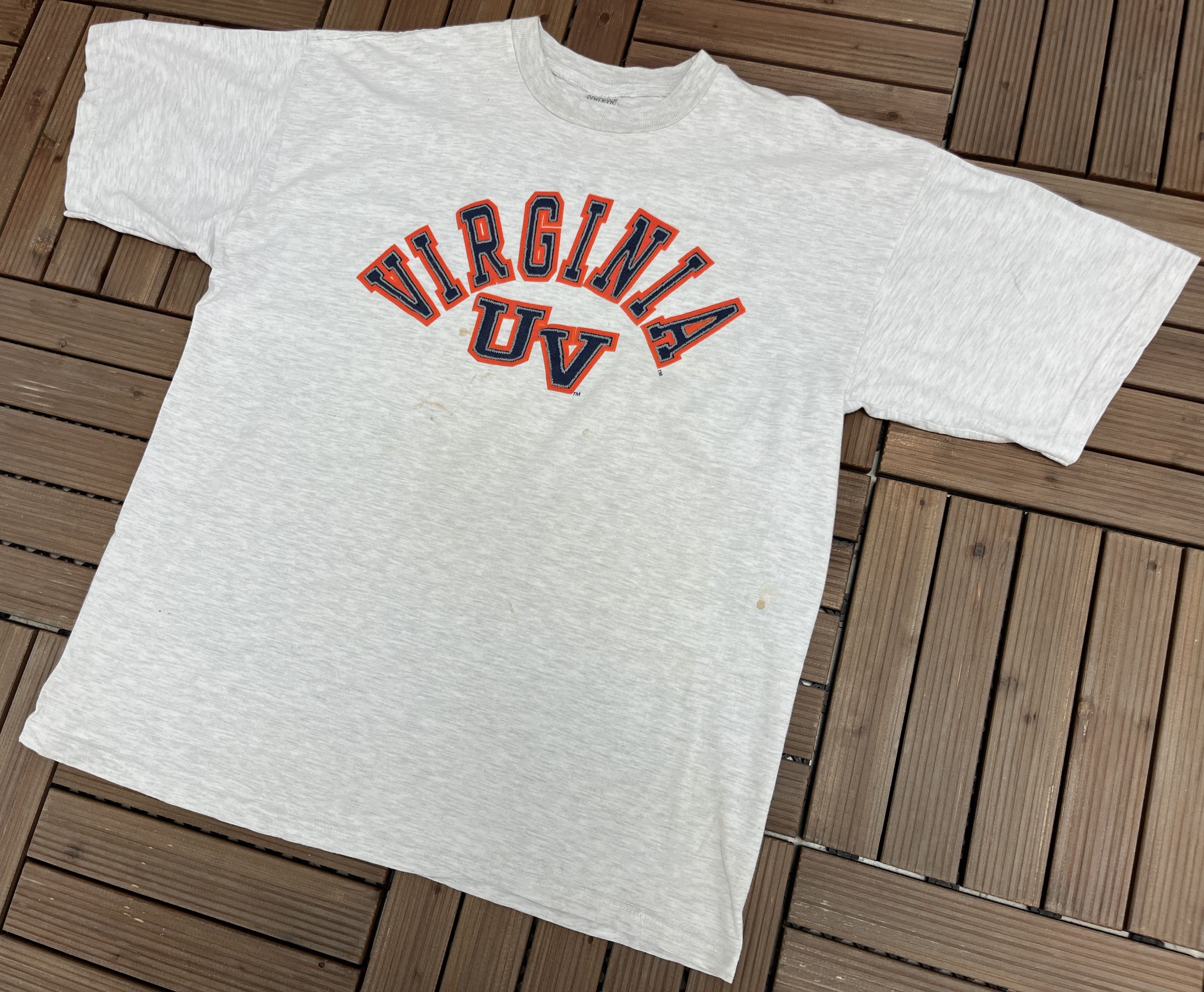 Nike × Vintage Virginia Cavaliers Vintage Grey T-Shirt Tee Size US XXL / EU 58 / 5 - 3 Thumbnail