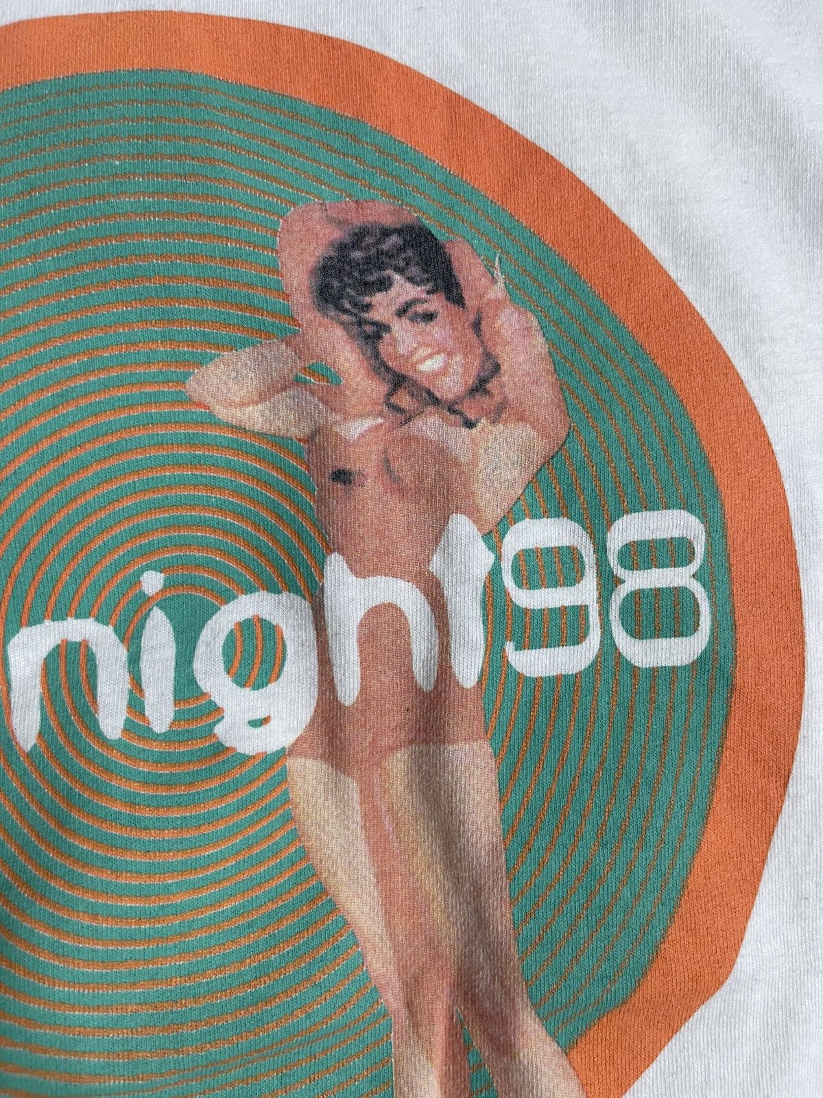 Arts & Science Vintage Infonight 98 Pinup Girl Tee - Hypnotic Swirl Graphic Size US M / EU 48-50 / 2 - 4 Thumbnail