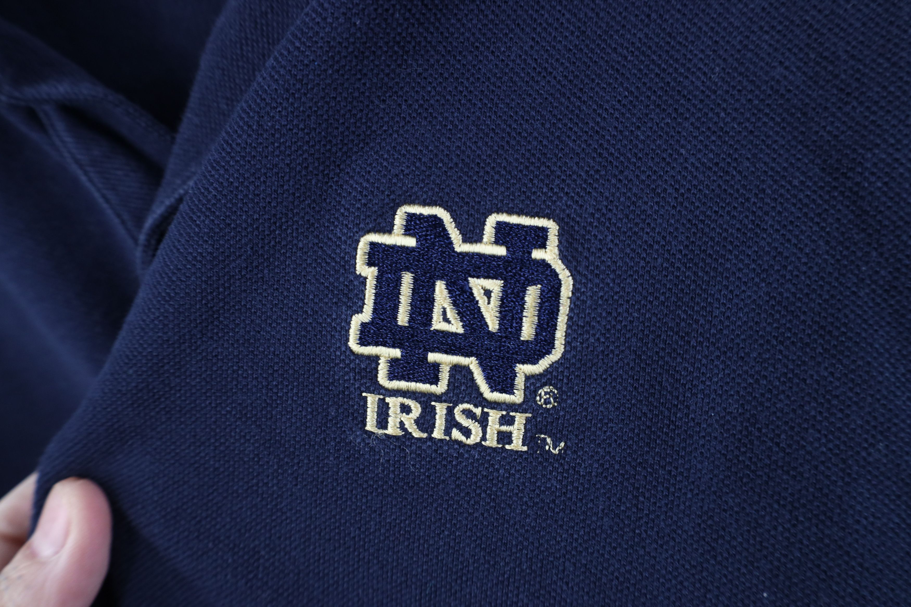 Vintage Vintage 90s Notre Dame University Football Golf Polo Shirt Size US M / EU 48-50 / 2 - 5 Thumbnail