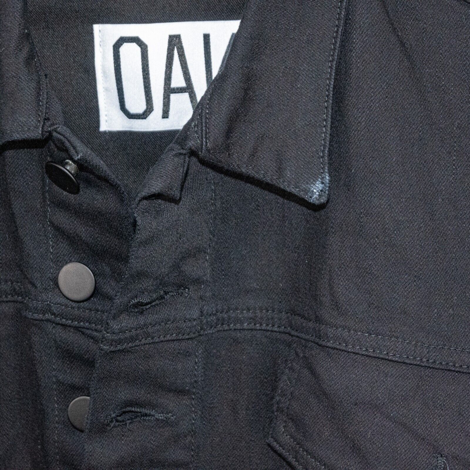 OAK OAK NYC Long Drop Shoulder Jacket Black Denim 3/4 Sleeves Size XS / US 0-2 / IT 36-38 - 8 Thumbnail
