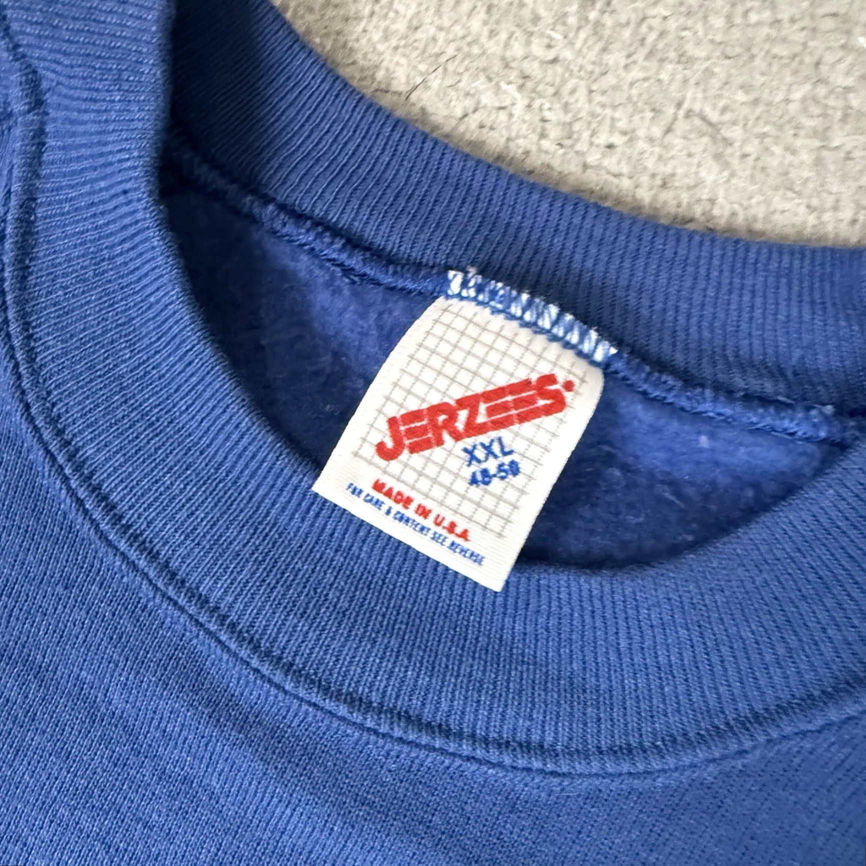 Jerzees VINTAGE Jerzees Sweatshirt Adult XXL Blue Blank Crewneck USA Pullover Essential Size US XXL / EU 58 / 5 - 4 Thumbnail
