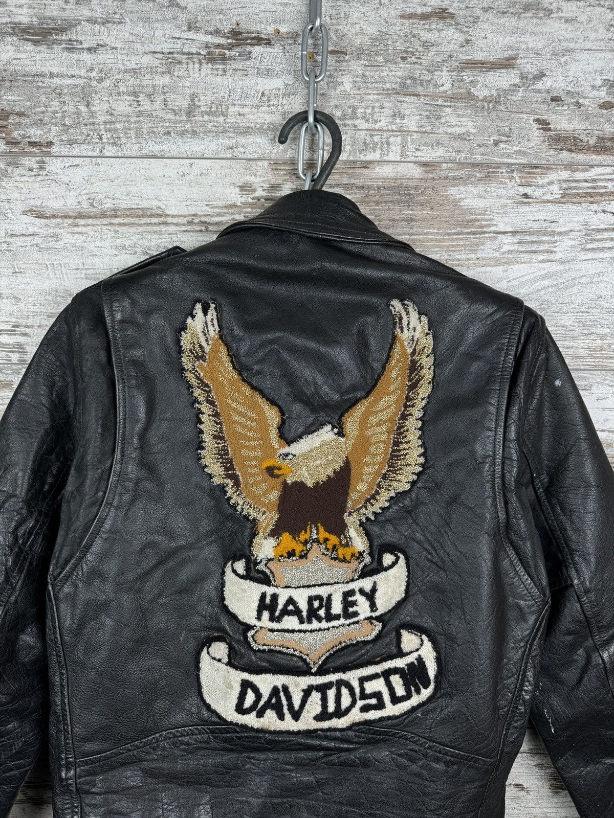 Harley Davidson Womens Harley Davidson Style Leather Jacket Racing rare Size XS / US 0-2 / IT 36-38 - 18 Thumbnail
