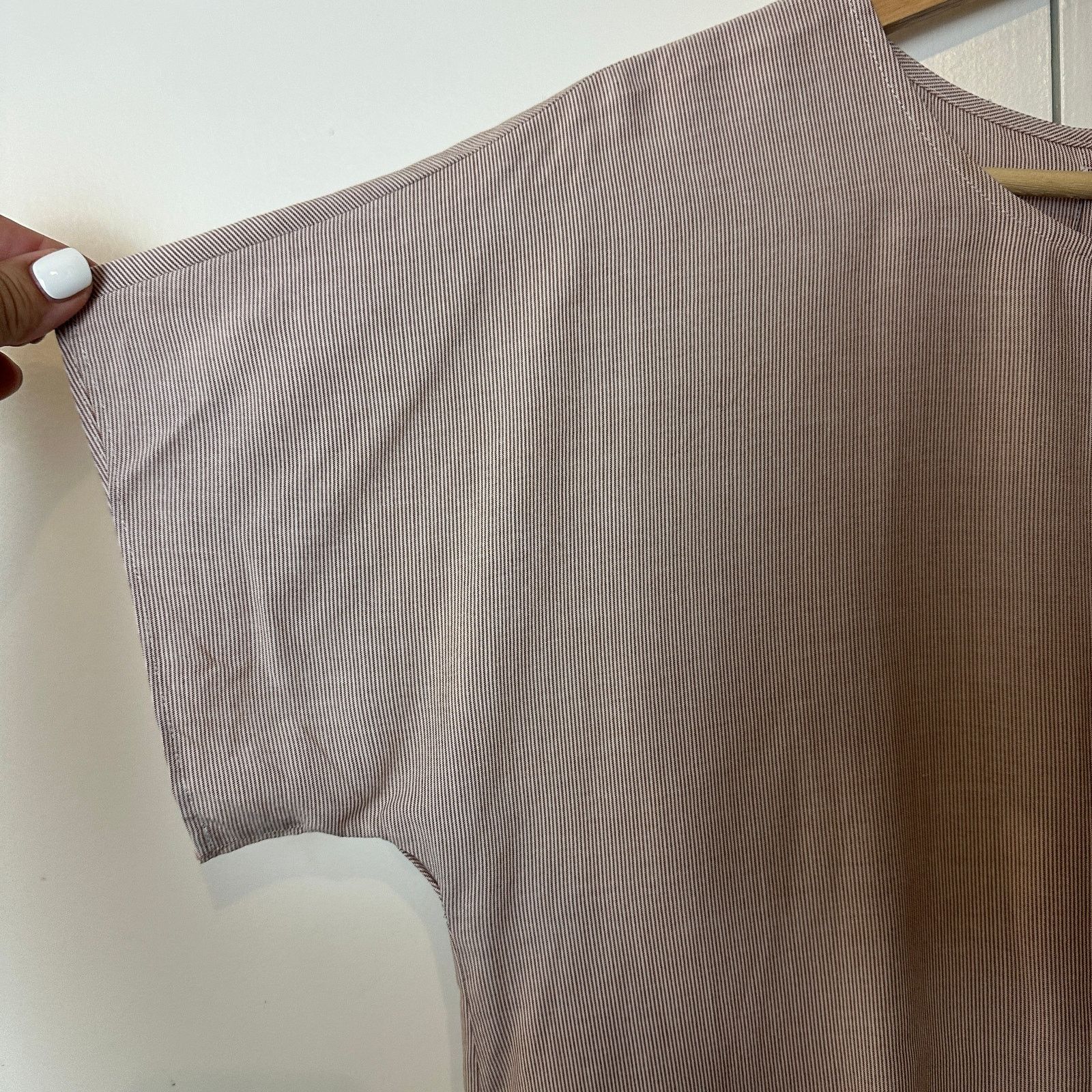 Madewell Madewell Button Back Tie Front Stripe Top Shirt M Size M / US 6-8 / IT 42-44 - 5 Thumbnail