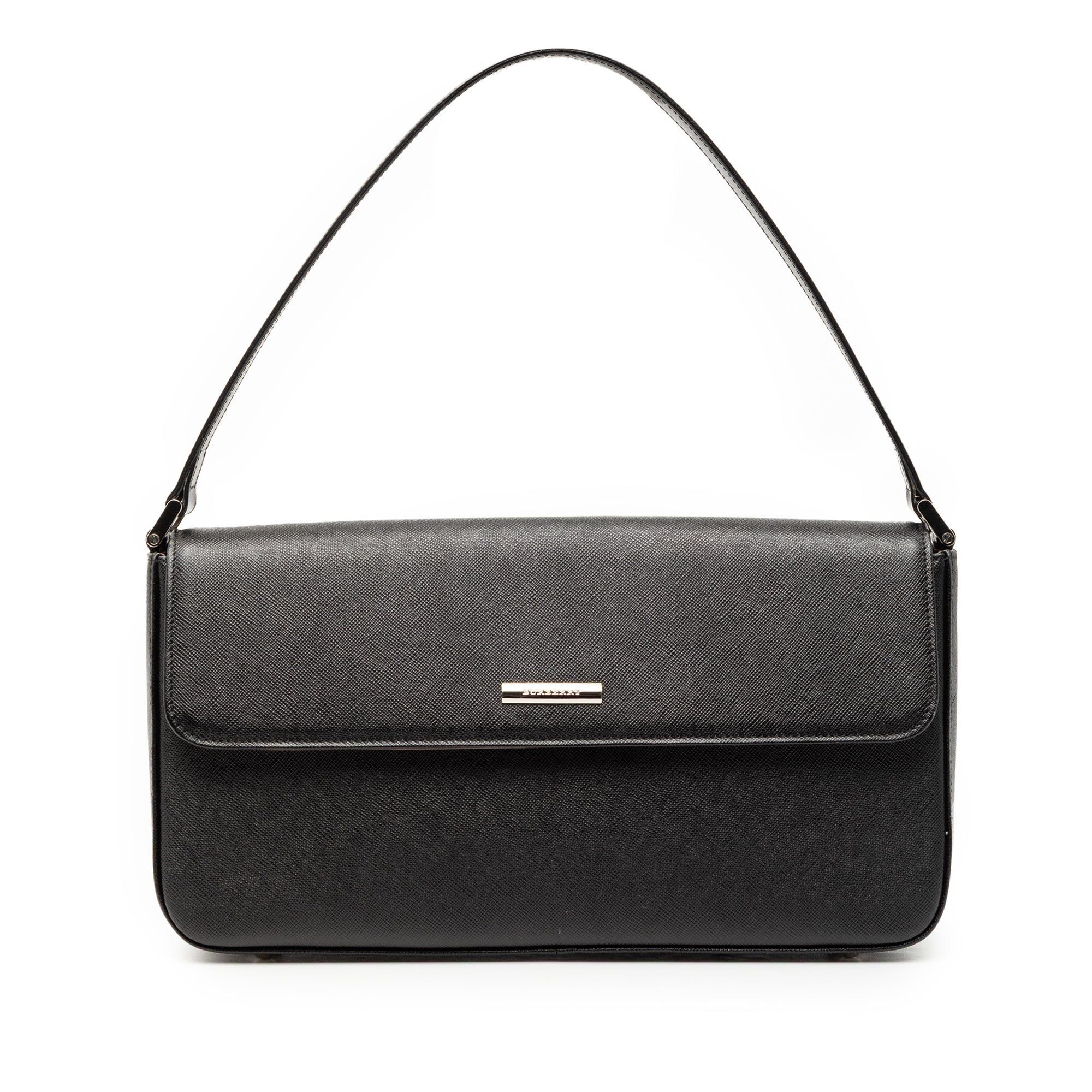 Burberry Leather Shoulder Bag in Black, Women's
