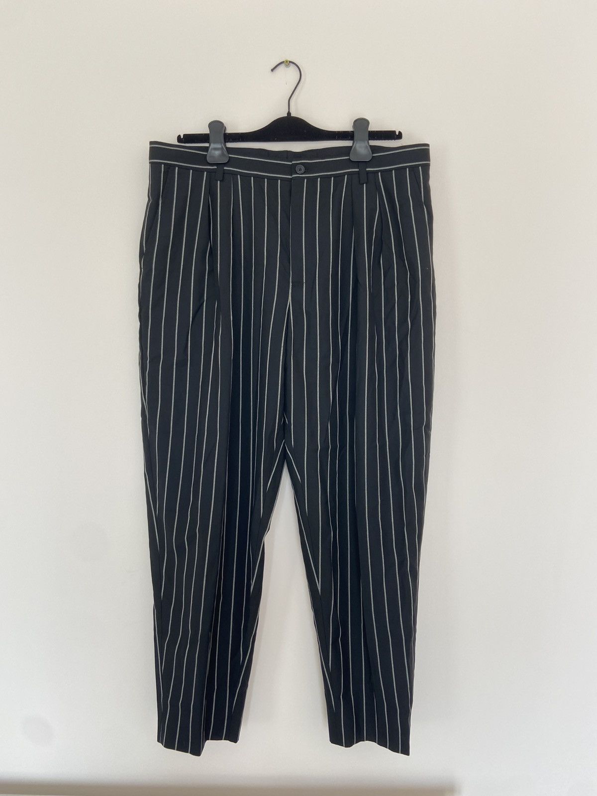 Dolce & Gabbana Dolce & Gabbana Wool Pinstripe Pants Size US 39 - 1 Thumbnail