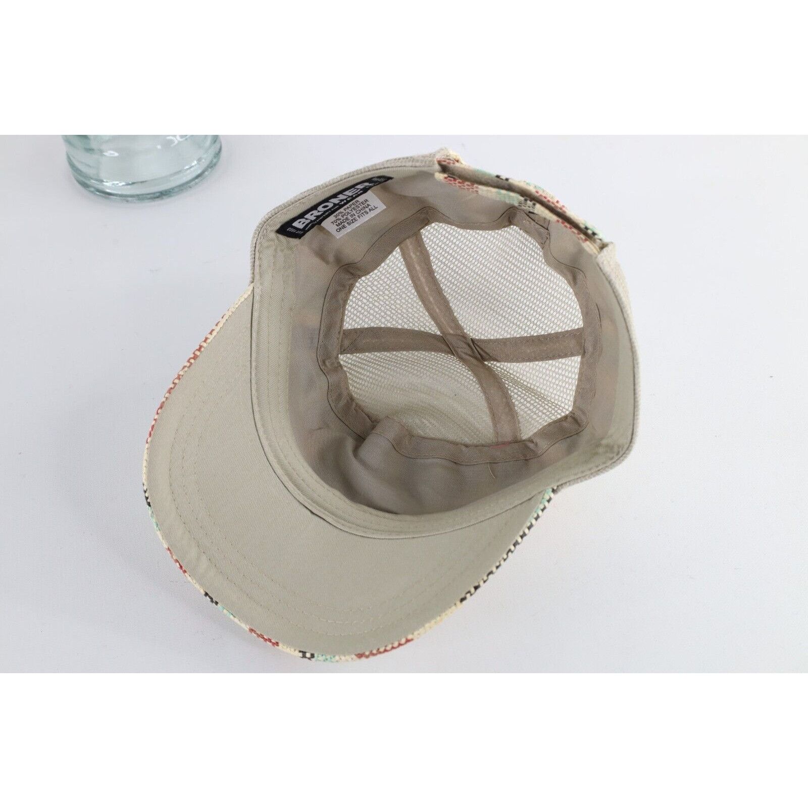 Vintage Deadstock Vintage Rainbow Straw Weave Adjustable Hat Size ONE SIZE - 6 Thumbnail