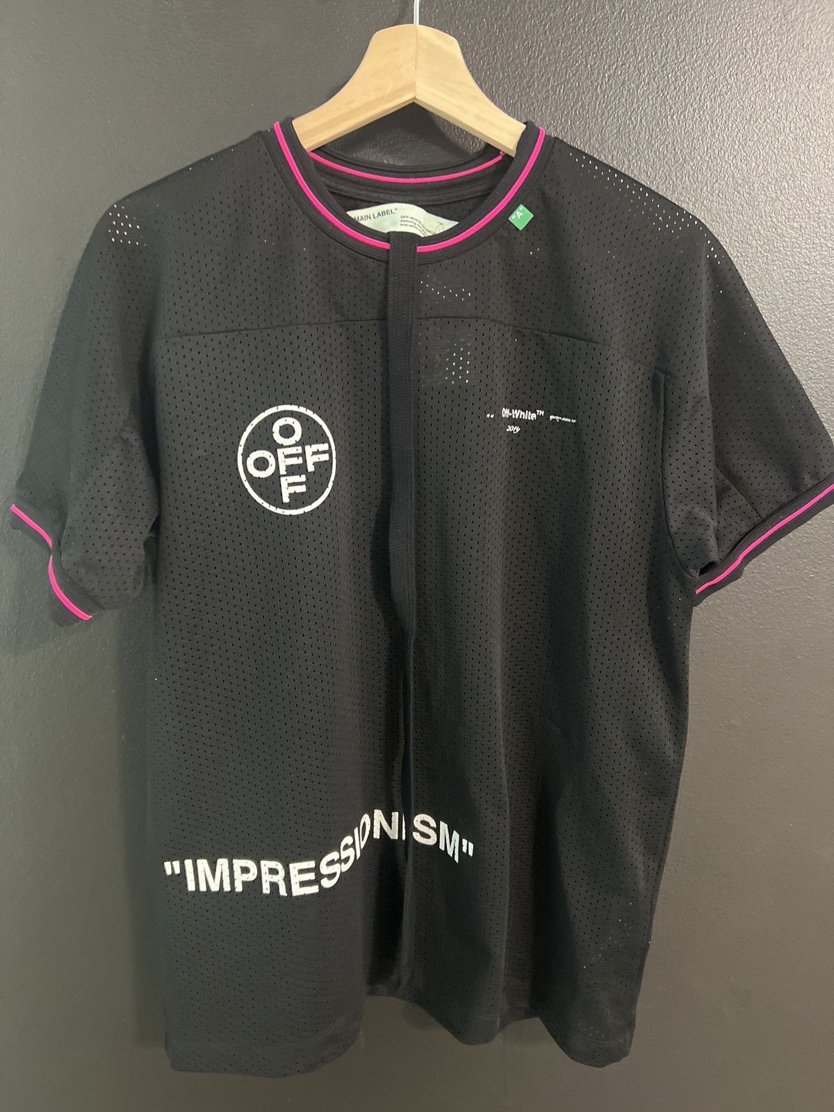 image of Off White 2019 Crew Neck Jersey in Black, Men's (Size Medium)