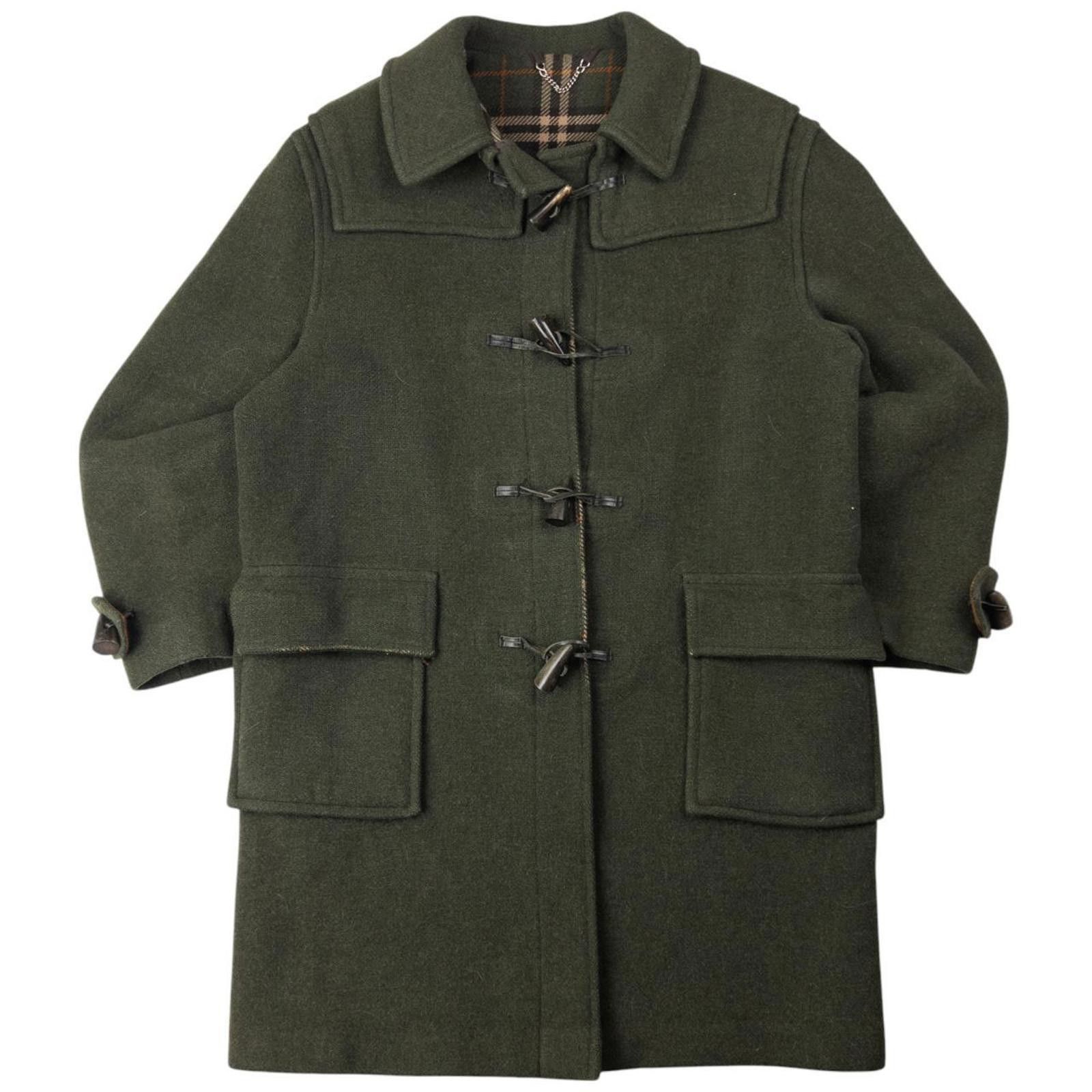 Burberry Vintage Burberry Nova Check Wool Duffel Coat Jacket Size Size US M / EU 48-50 / 2 - 1 Thumbnail