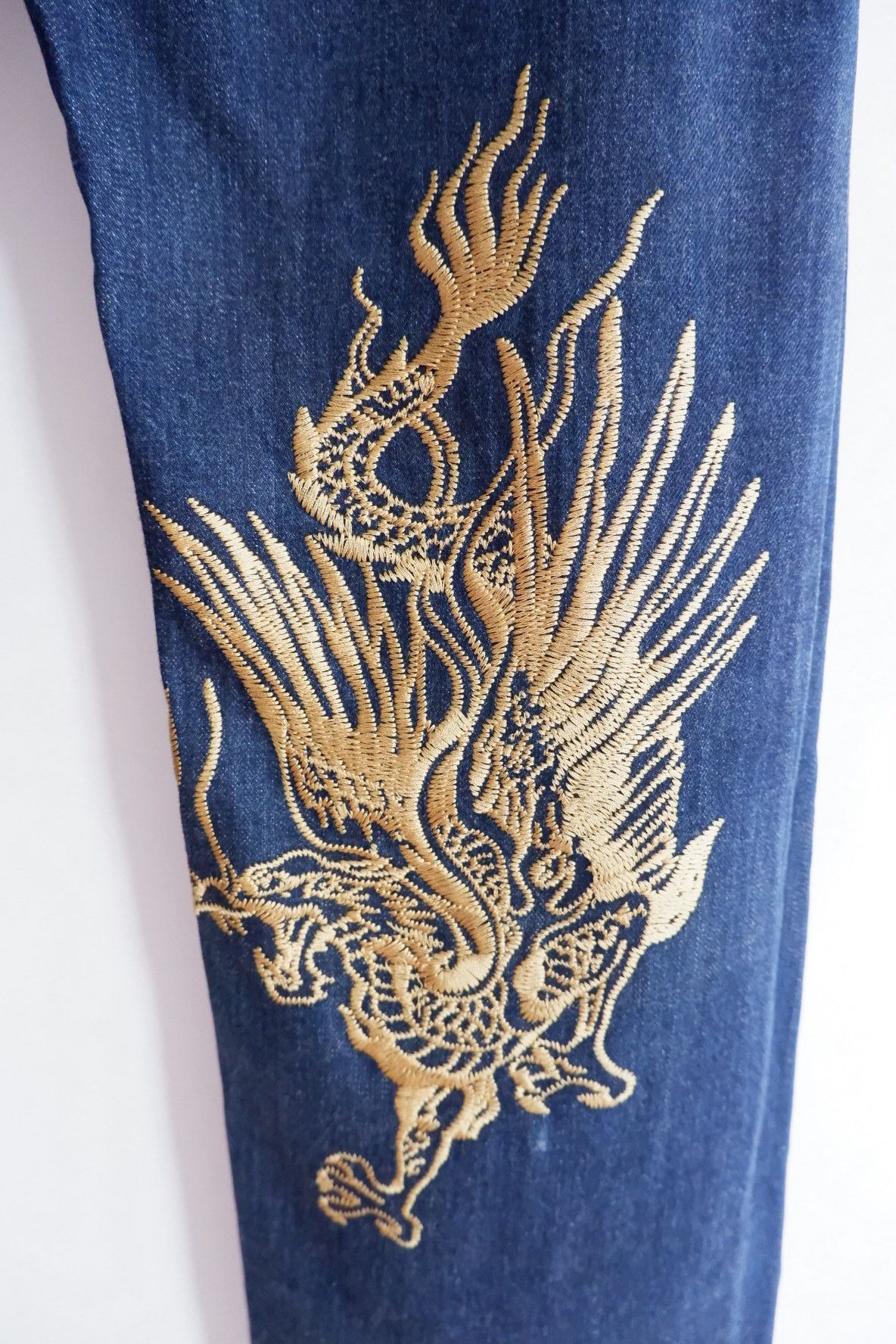 Beauty Beast Vintage Y2K Machi 5th Street Japanese Embroidered Denim Size US 32 / EU 48 - 6 Thumbnail