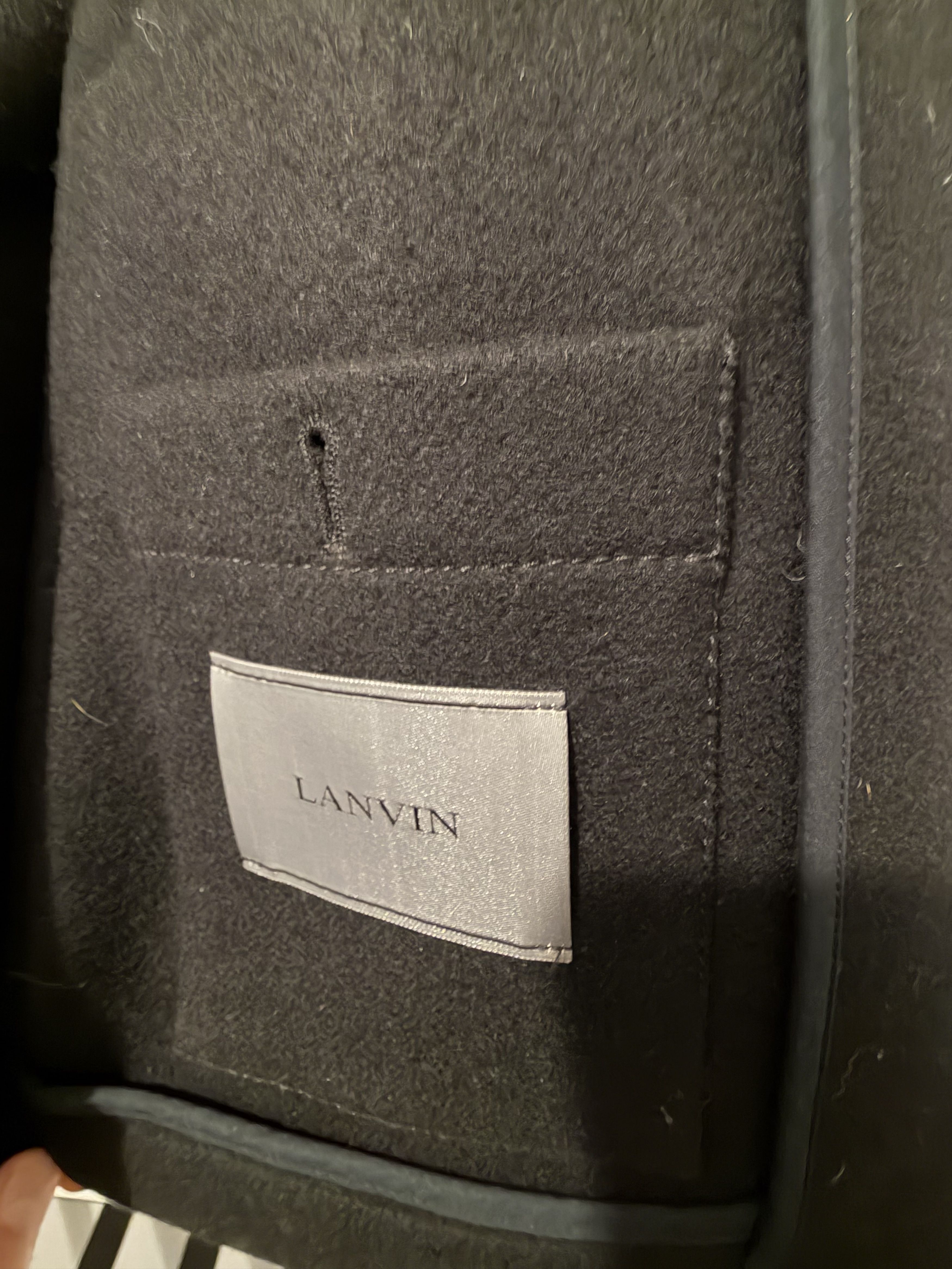 Lanvin Lanvin Ossendrijver Era Black Wool Hooded Jacket Size 50 (L) Size US L / EU 52-54 / 3 - 7 Thumbnail