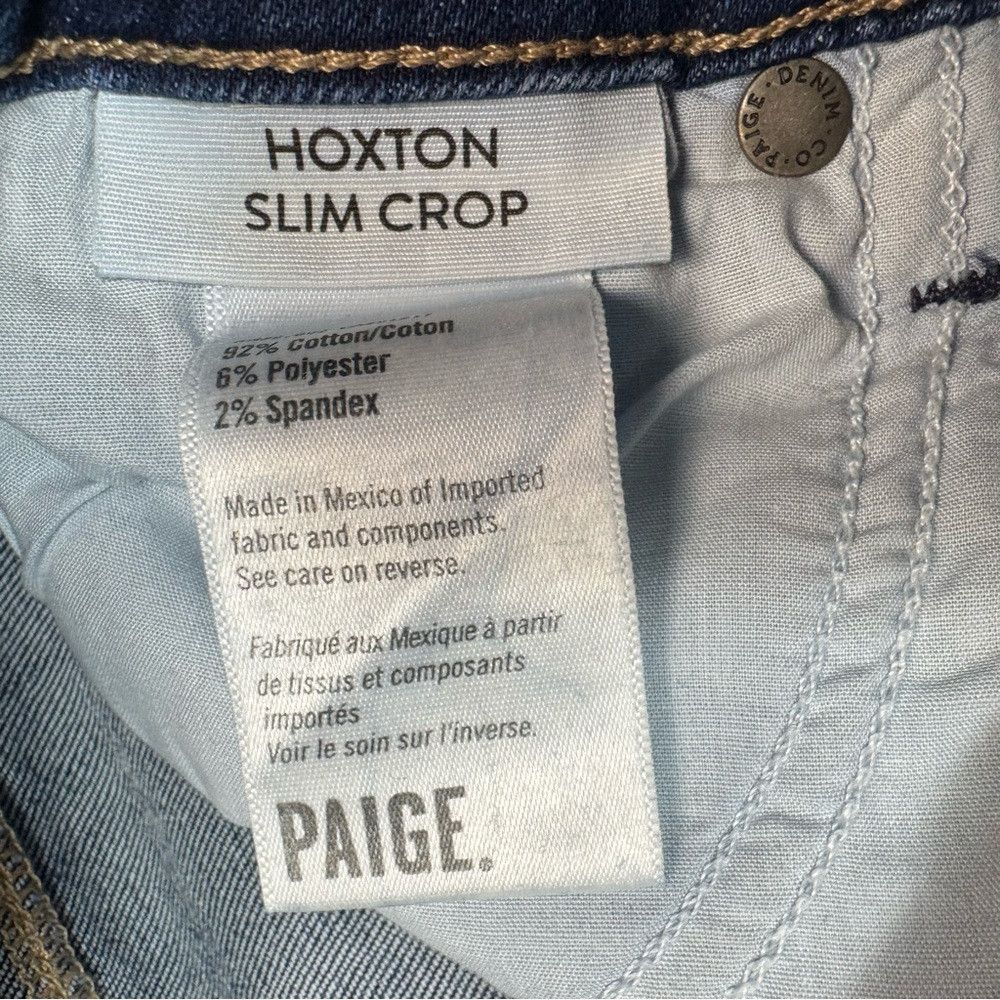 Paige PAIGE Hoxton Slim Crop Chopped Frayed Hem Jeans In Croatia Size 26" / US 2 / IT 38 - 7 Thumbnail