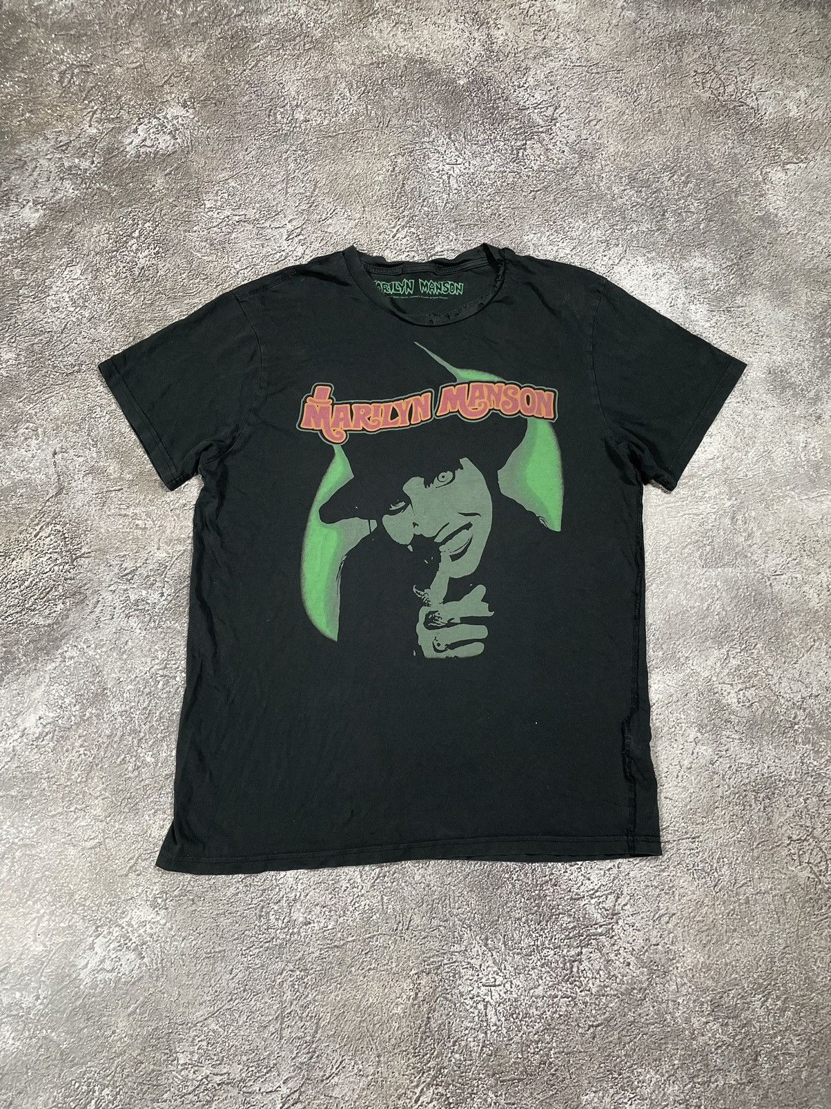 Vintage Vintage 90s Marilyn Manson Band Tee Sun Faded Grunge Baggy M Size US M / EU 48-50 / 2 - 3 Thumbnail