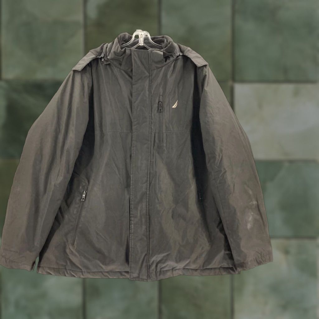 Nautica Nautica Rain Coat Mens XL Black Insulated Weather Resistant Coat Size US XL / EU 56 / 4 - 1 Thumbnail