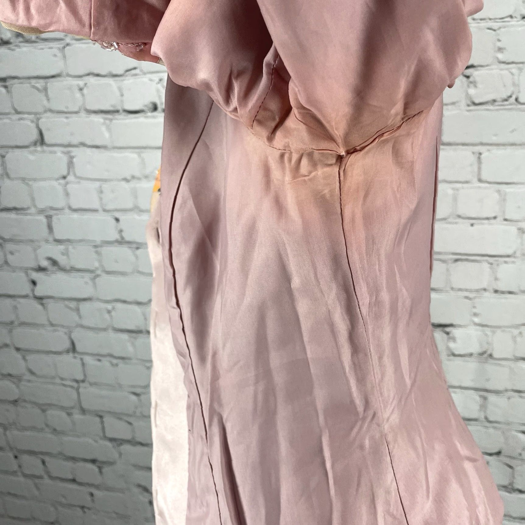 Vintage Shani Pink Floral Silk Chiffon Blazer Jacket Beaded Lined Button Blazer Women 6 Size M / US 6-8 / IT 42-44 - 6 Thumbnail